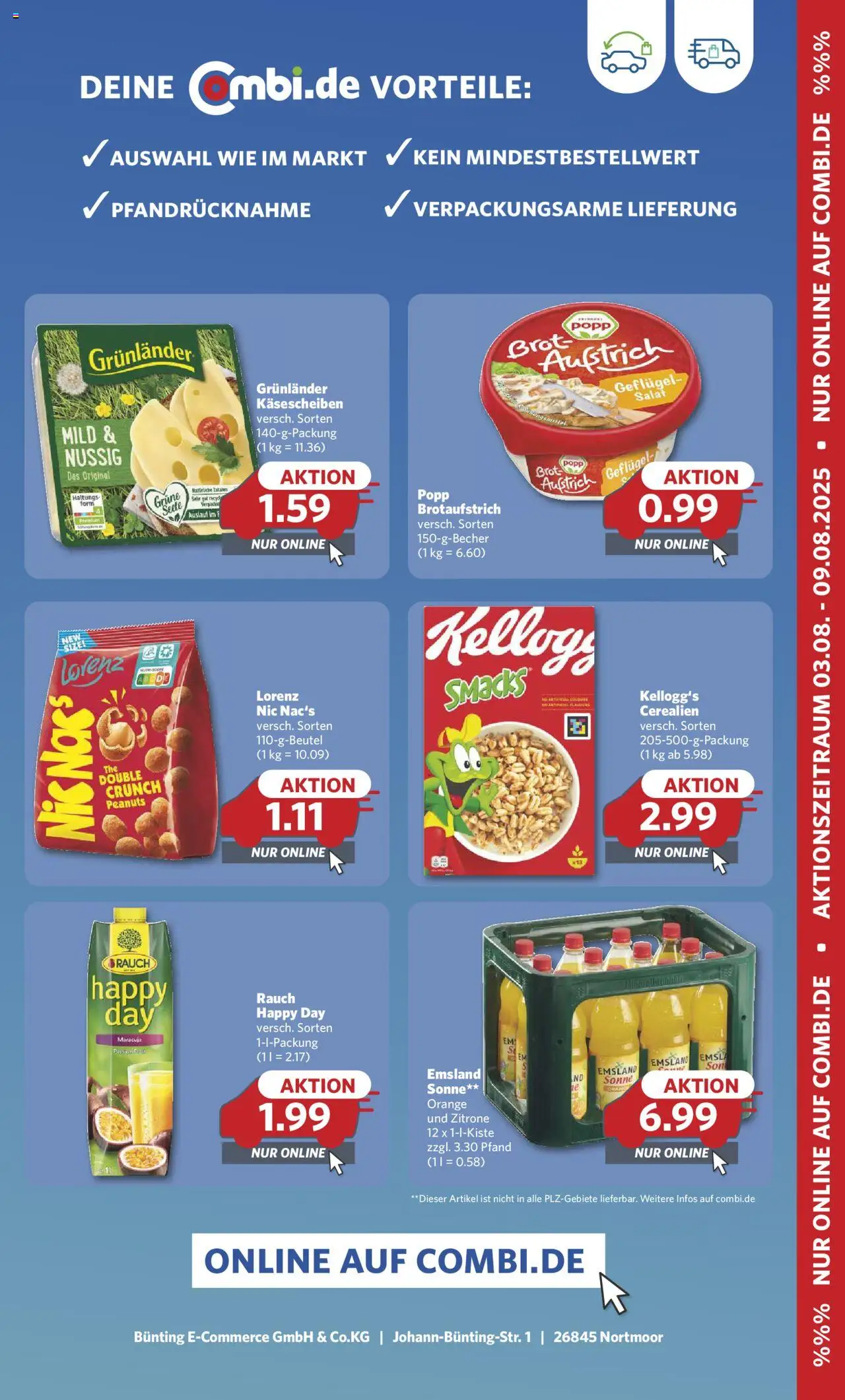 Comnbi Online Einkaufen - gültig ab dem 02.08.2025 | Seite: 2 | Produkte: Kellogg's, Grunlander, Brot, Salat