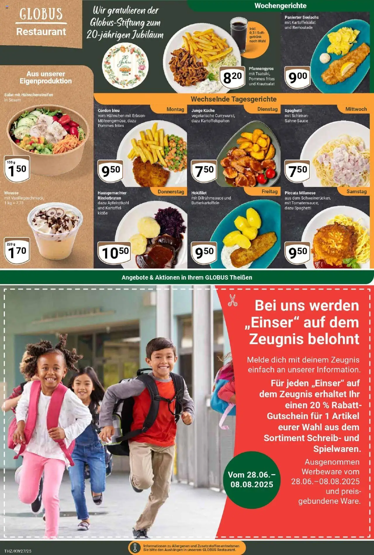 Globus prospekt Zeitz	 - gültig ab dem 29.06.2025 | Seite: 10 | Produkte: Rinderbraten, Küche, Schinken, Salat