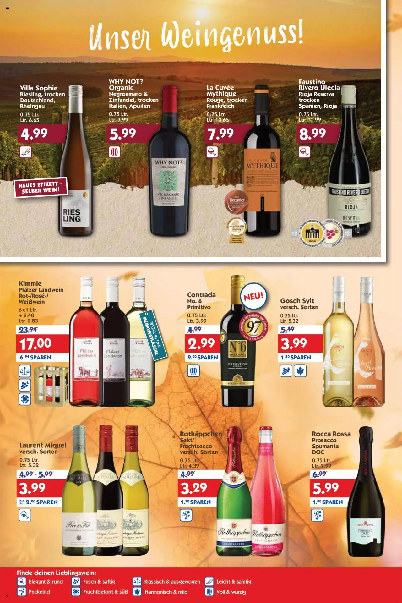 HOL’AB! Prospekt 	 – gültig ab 13.10.2025 | Seite: 6 | Produkte: Weißwein, Fruchtsecco, Rotkäppchen, Wein