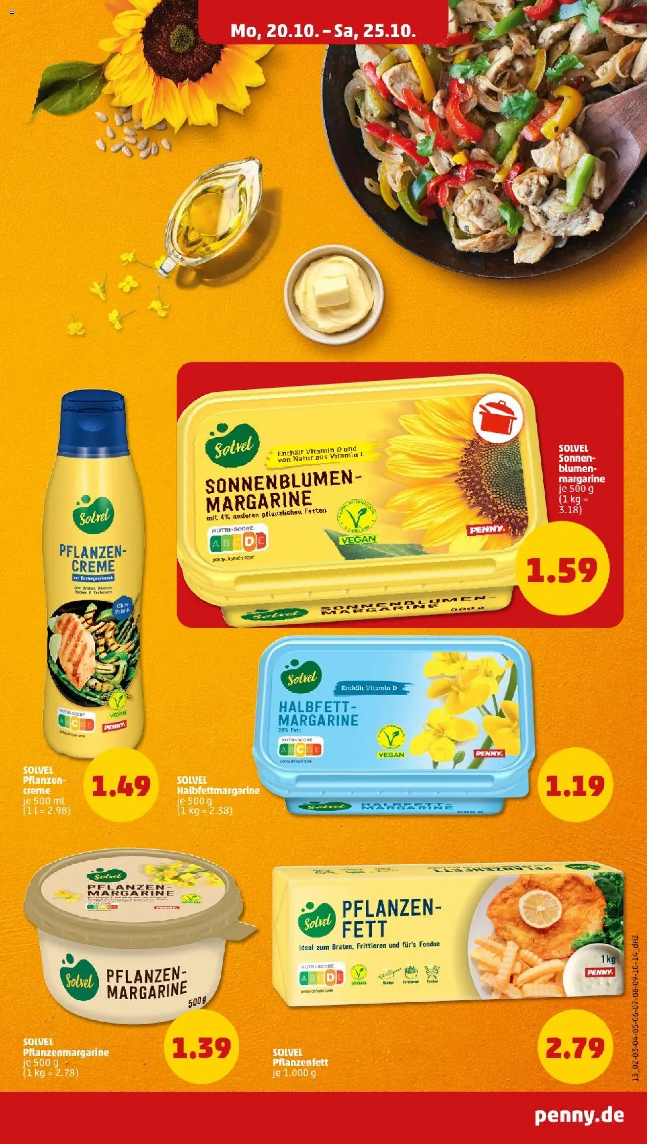 Penny - Niedersachsen – gültig ab 20.10.2025 | Seite: 13 | Produkte: Margarine, Blumen, Creme, Fondue
