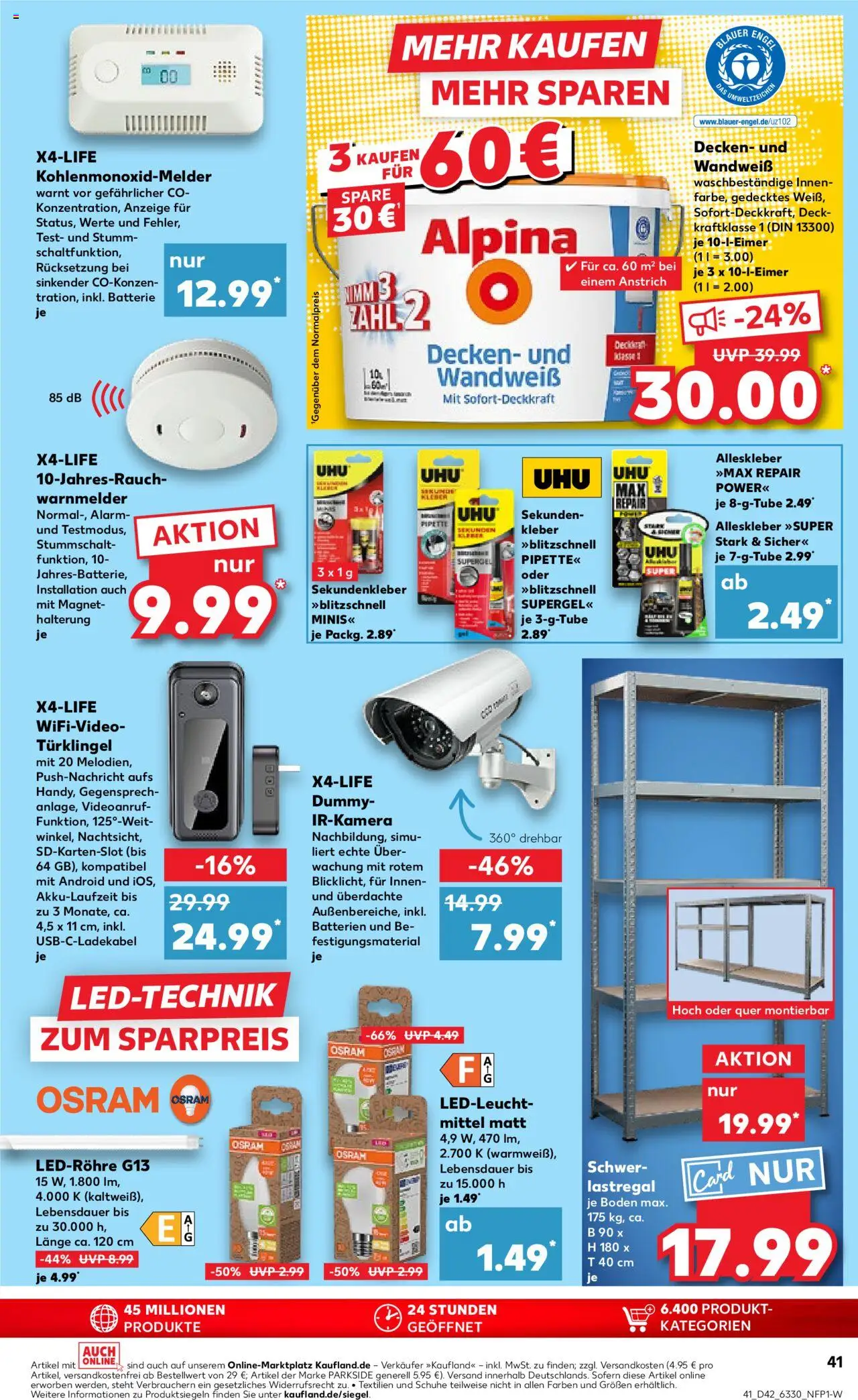 Kaufland prospekt Hamburg	 – gültig ab 16.10.2025 | Seite: 41 | Produkte: Batterien, Batterie, Schwerlastregal, Video