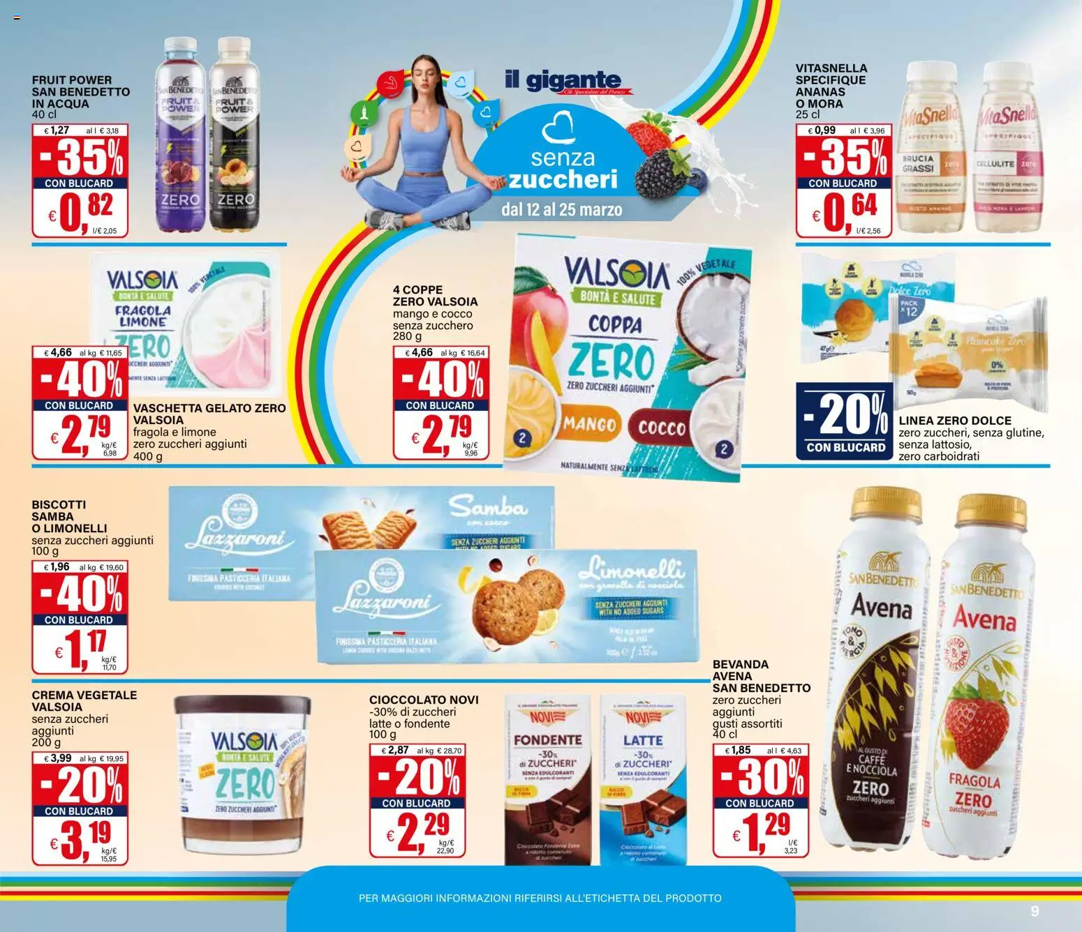 Volantino Il Gigante del 12.03.2026 | Pagina: 9 | Prodotti: Acqua, Zucchero, Latte, Cocco