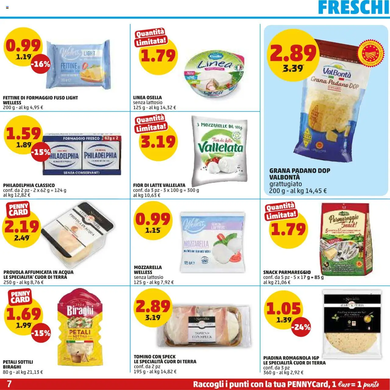 Volantino PENNY del 03.07.2025 | Pagina: 7 | Prodotti: Acqua, Mozzarella, Provola, Terra