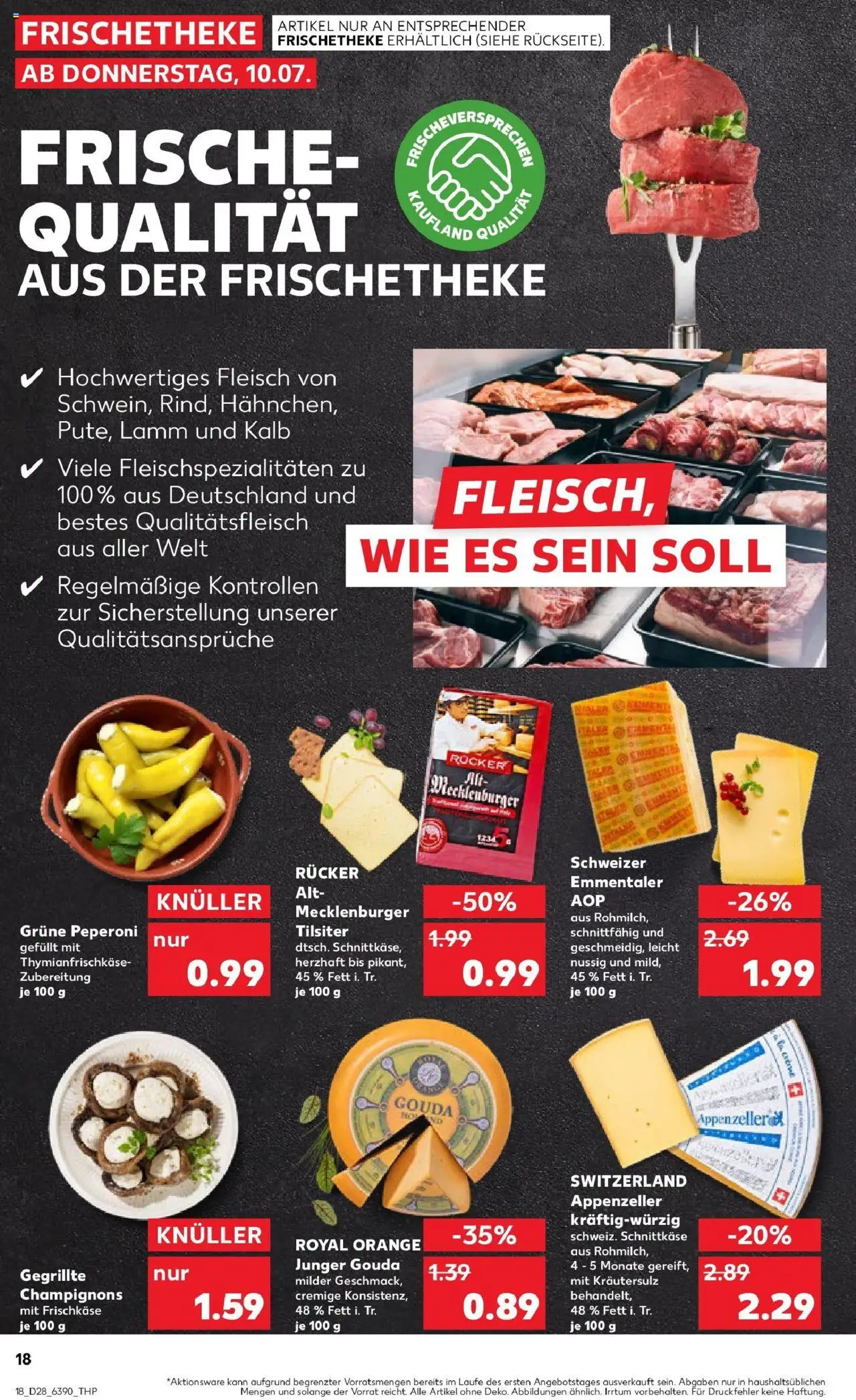Kaufland prospekt Metzingen	 - gültig ab dem 13.07.2025 | Seite: 33 | Produkte: Gouda, Champignons, Fleisch, Frischkase
