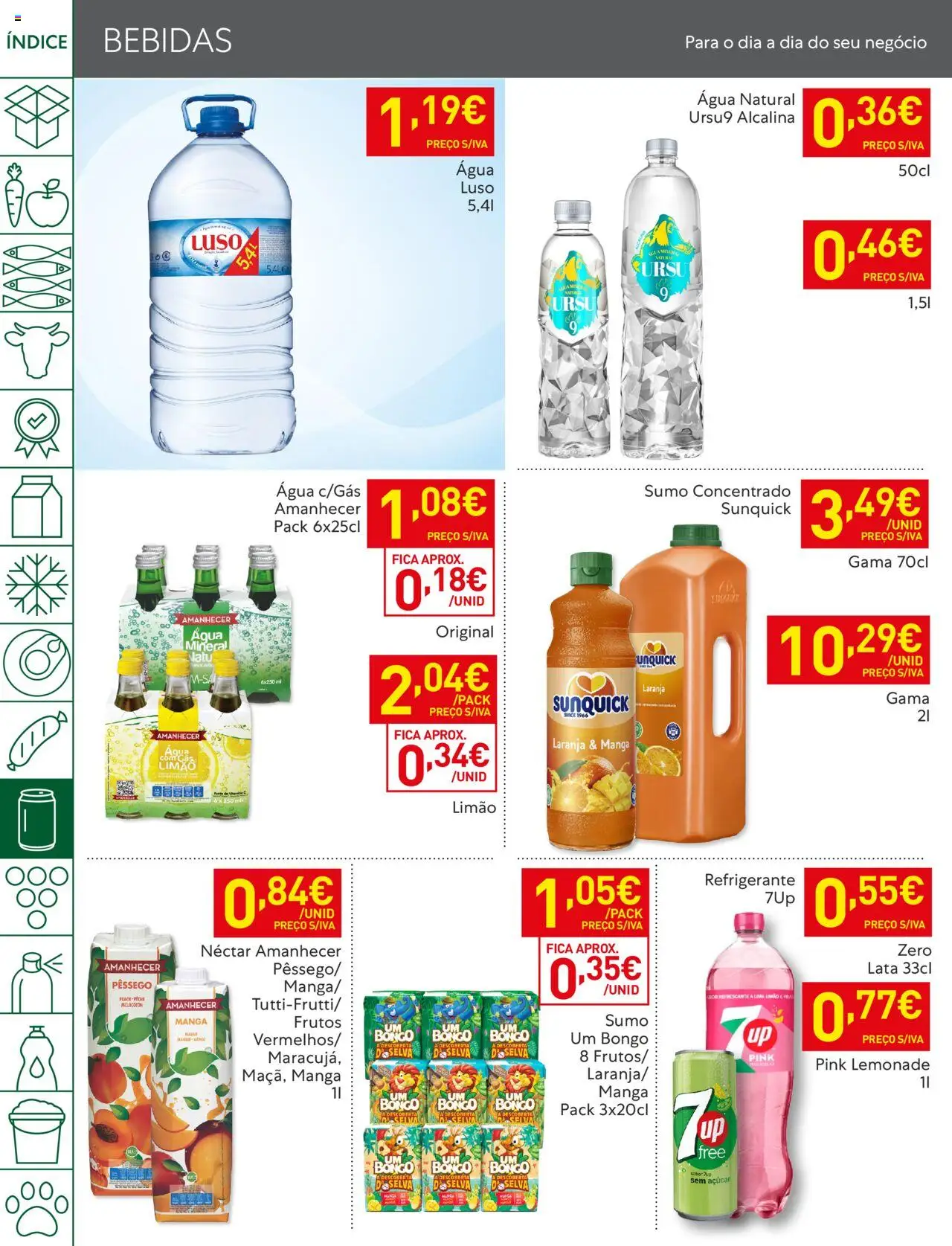 Recheio folheto │ válido de 22.07.2025 | Página: 30 | Produtos: Agua, Refrigerante, Sumo, Açúcar