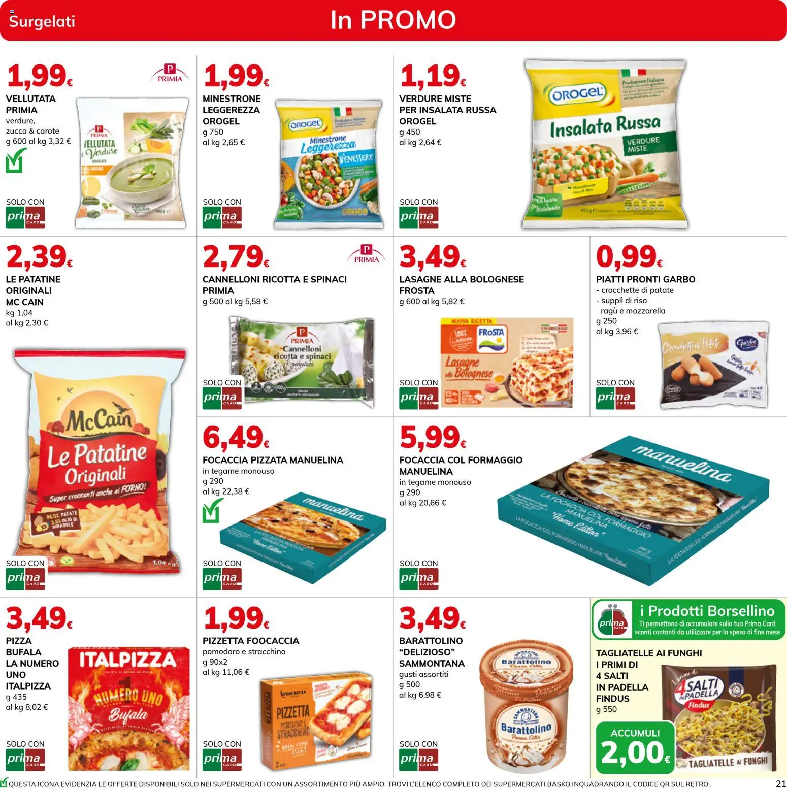 Volantino Basko del 09.12.2025 | Pagina: 21 | Prodotti: Riso, Focaccia, Verdure, Mozzarella