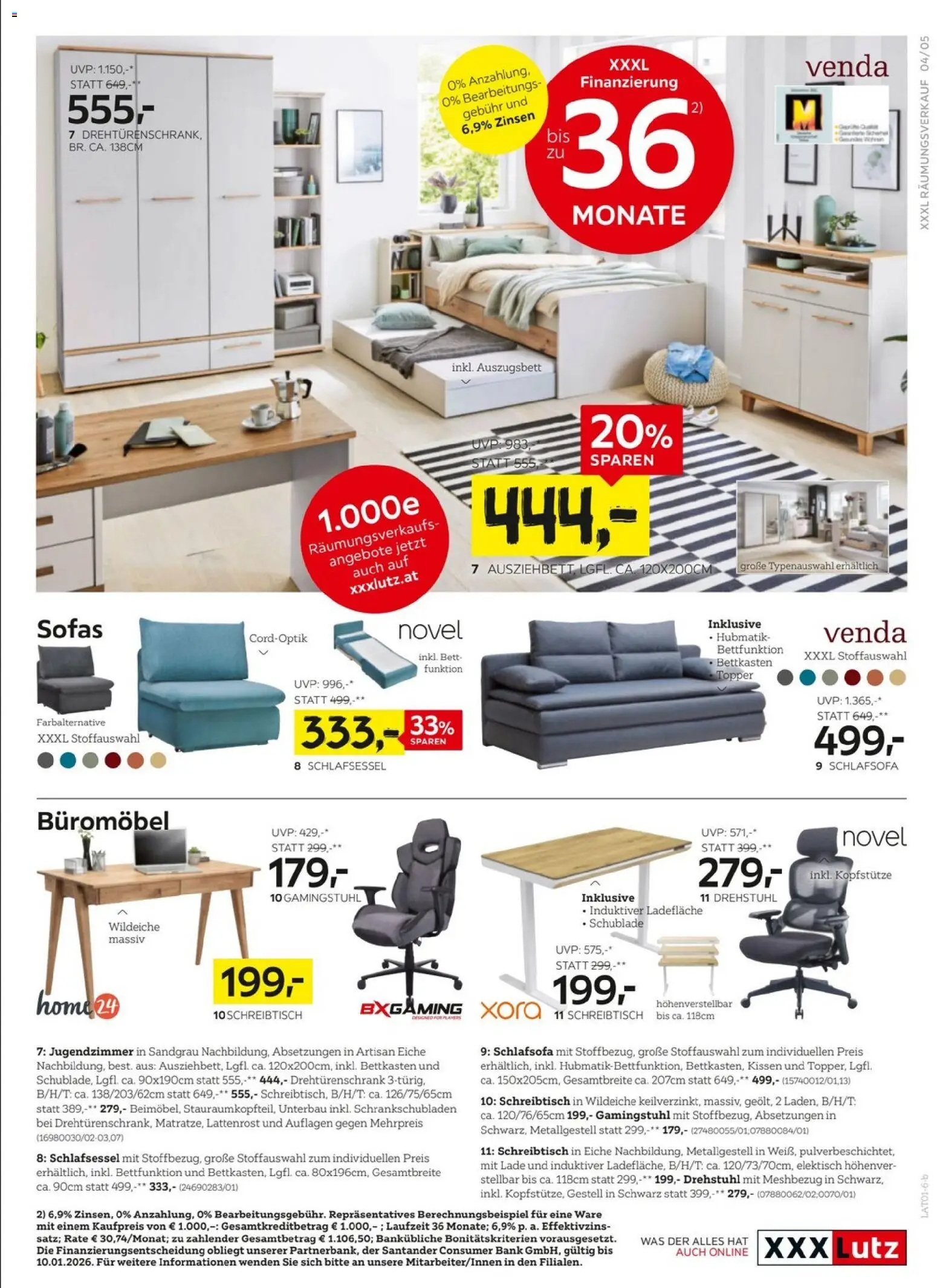 XXXLutz Winter Sonderverkauf gültig ab 29.12.2025 | Seite: 5 | Produkte: Bett, Kissen, Lattenrost