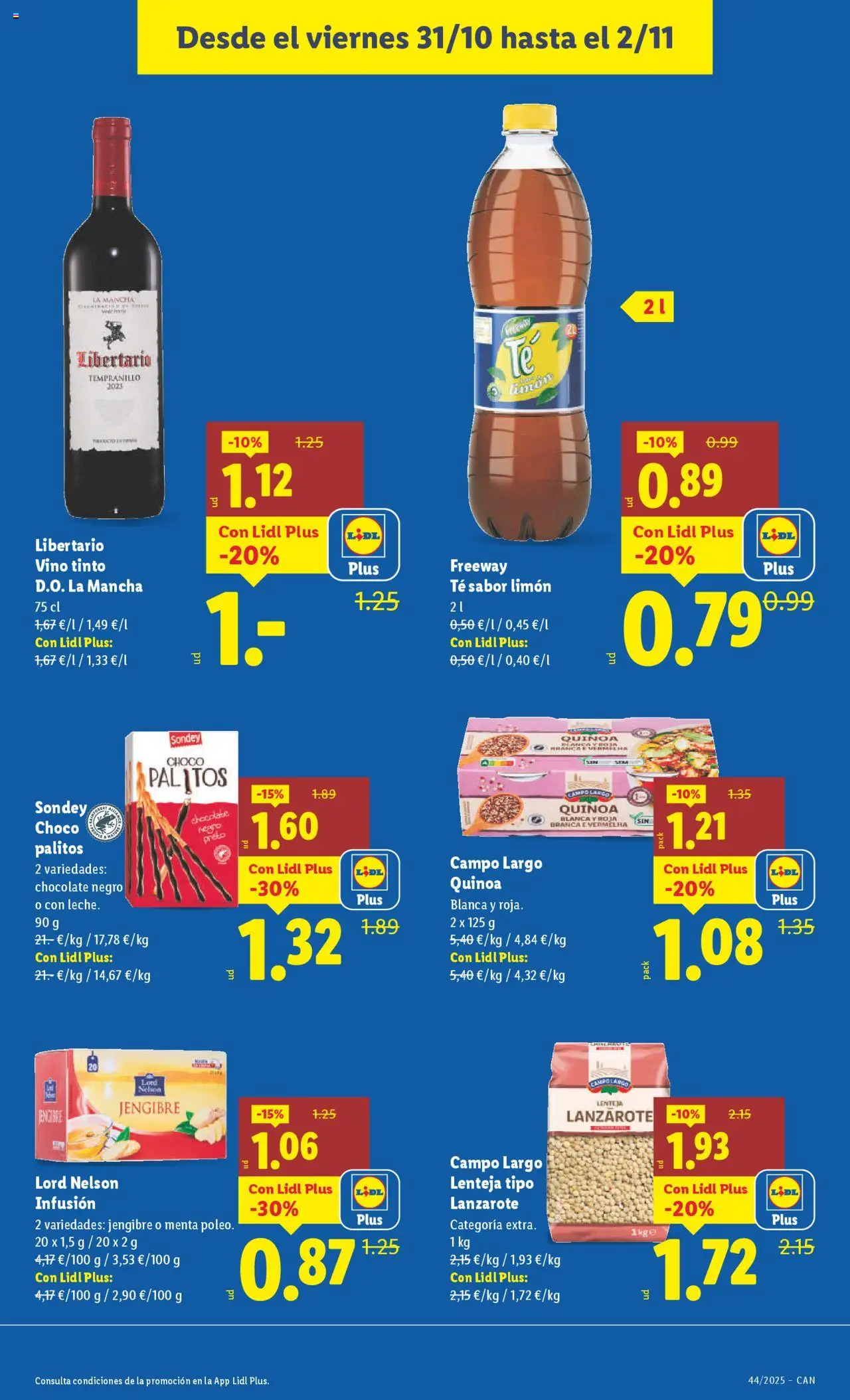 Lidl - Canarias │ válido desde el 27.10.2025 | Página: 21 | Productos: Chocolate, Vino, Té