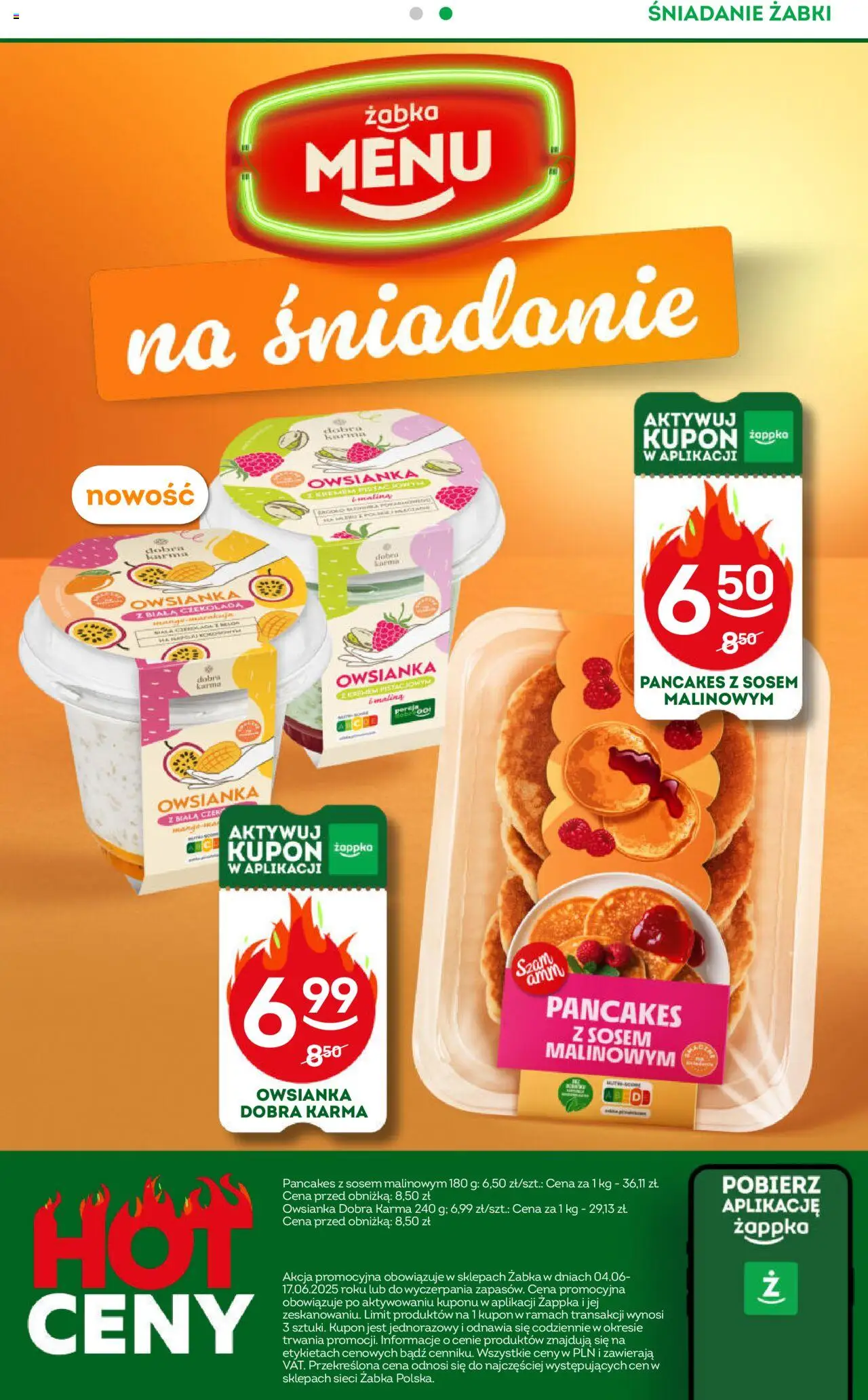 Żabka Gazetka od 04.06.2025 | Strona: 3 | Produkty: Owsianka, Czekolada, Pancakes