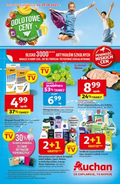 Pogląd oferty "Auchan Gazetka - Odlotowe ceny na start szkoły Hipermarket" - ważna od 14.08.2025