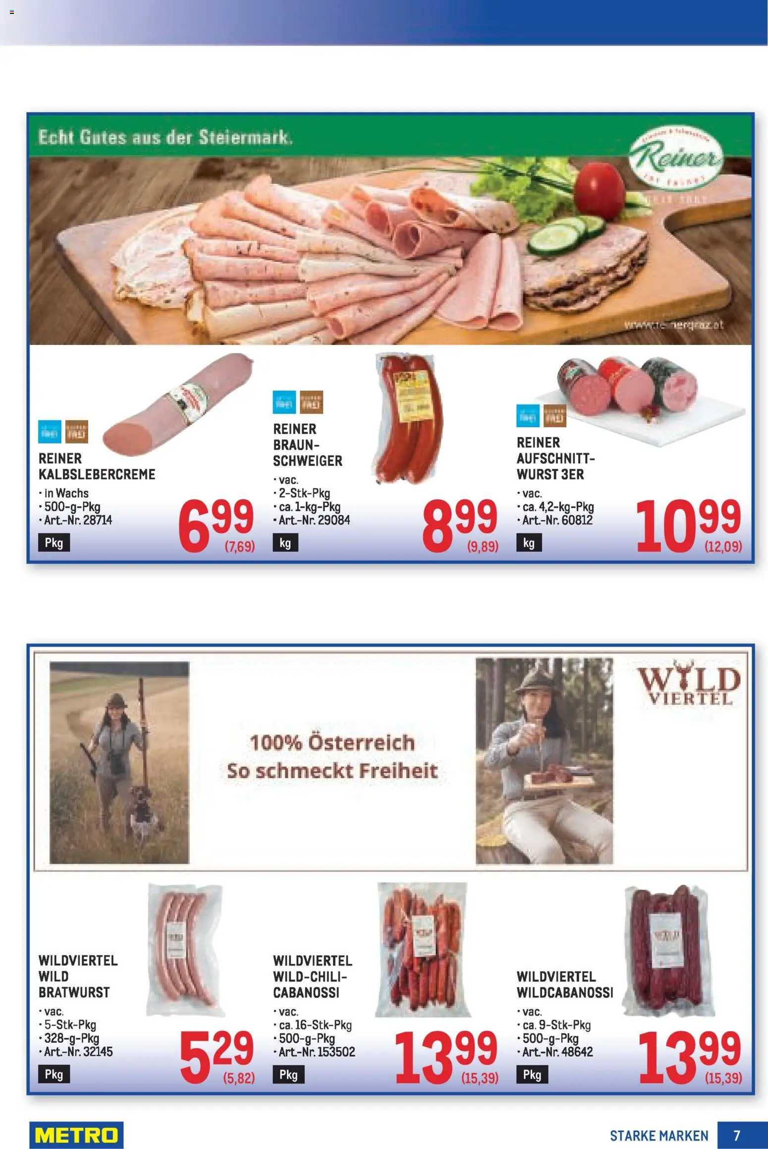 Metro Starke Marken gültig ab 13.11.2025 | Seite: 7 | Produkte: Wurst