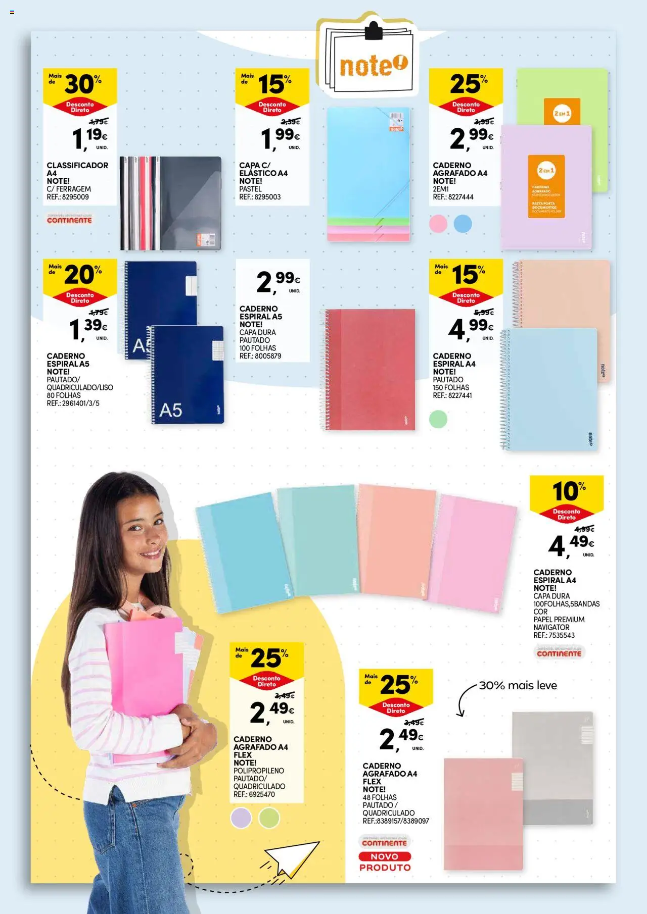 Continente - Regresso às Aulas: Regressamos com tudo │ válido de 12.08.2025 | Página: 24 | Produtos: Caderno, Porta, Notebook