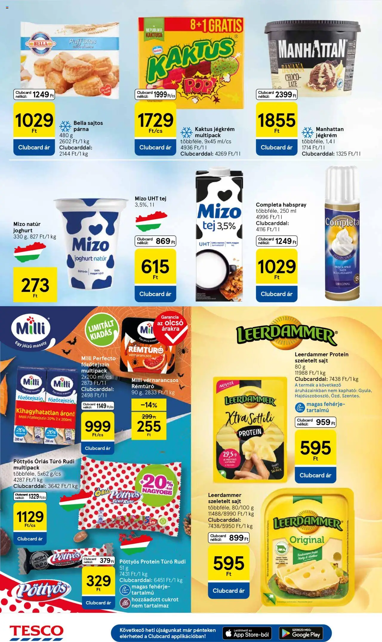 Tesco akciós ujság - amely érvényes a következő dátumtól: 16.10.2025 | Oldal: 18 | Termékek: Fehérje, Sajt, Joghurt, Túró