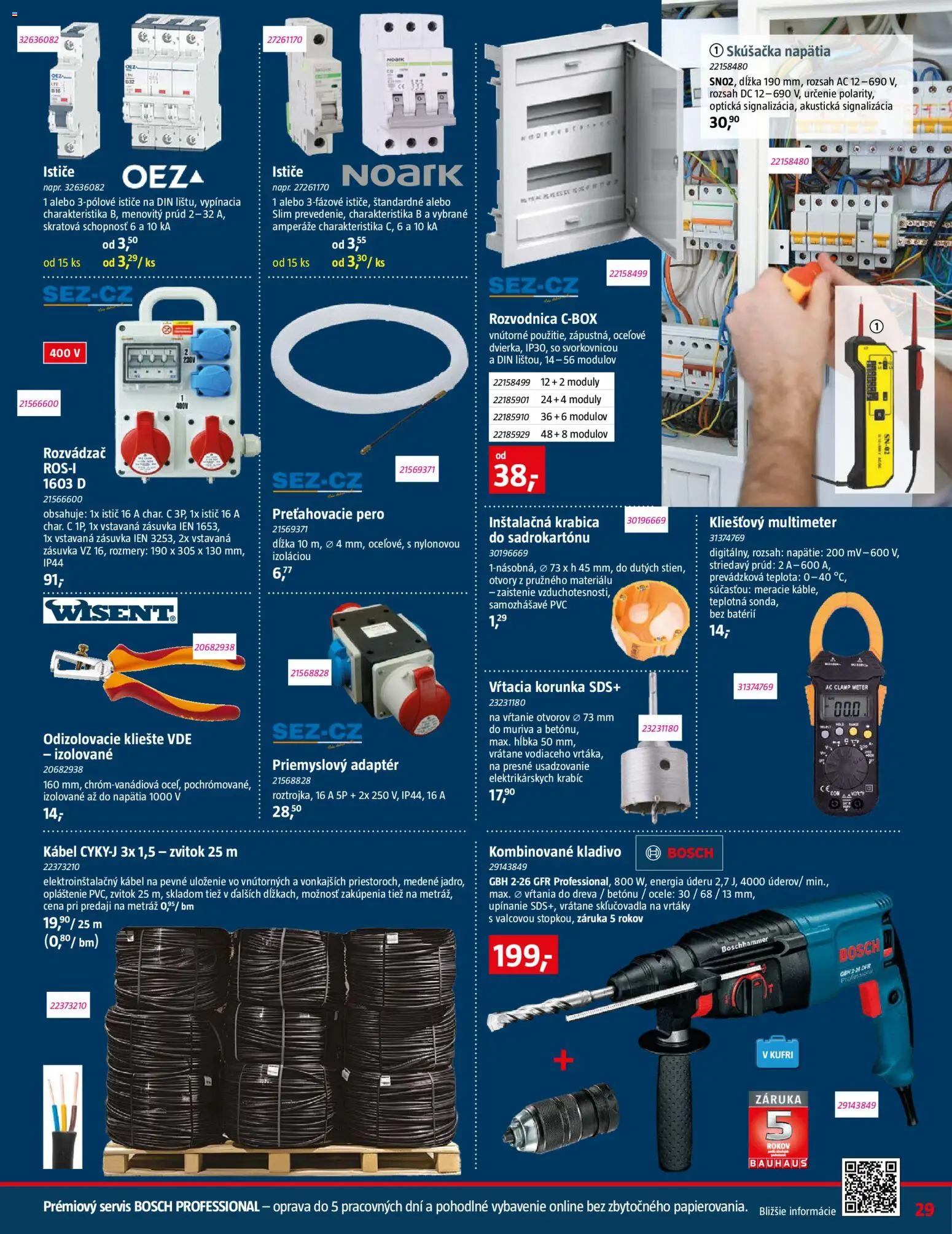Nové Bauhaus akcie – leták je platný od 09.03.2026 | Strana: 29 | Produkty: Bosch, Zásuvka, Pero, Adaptér