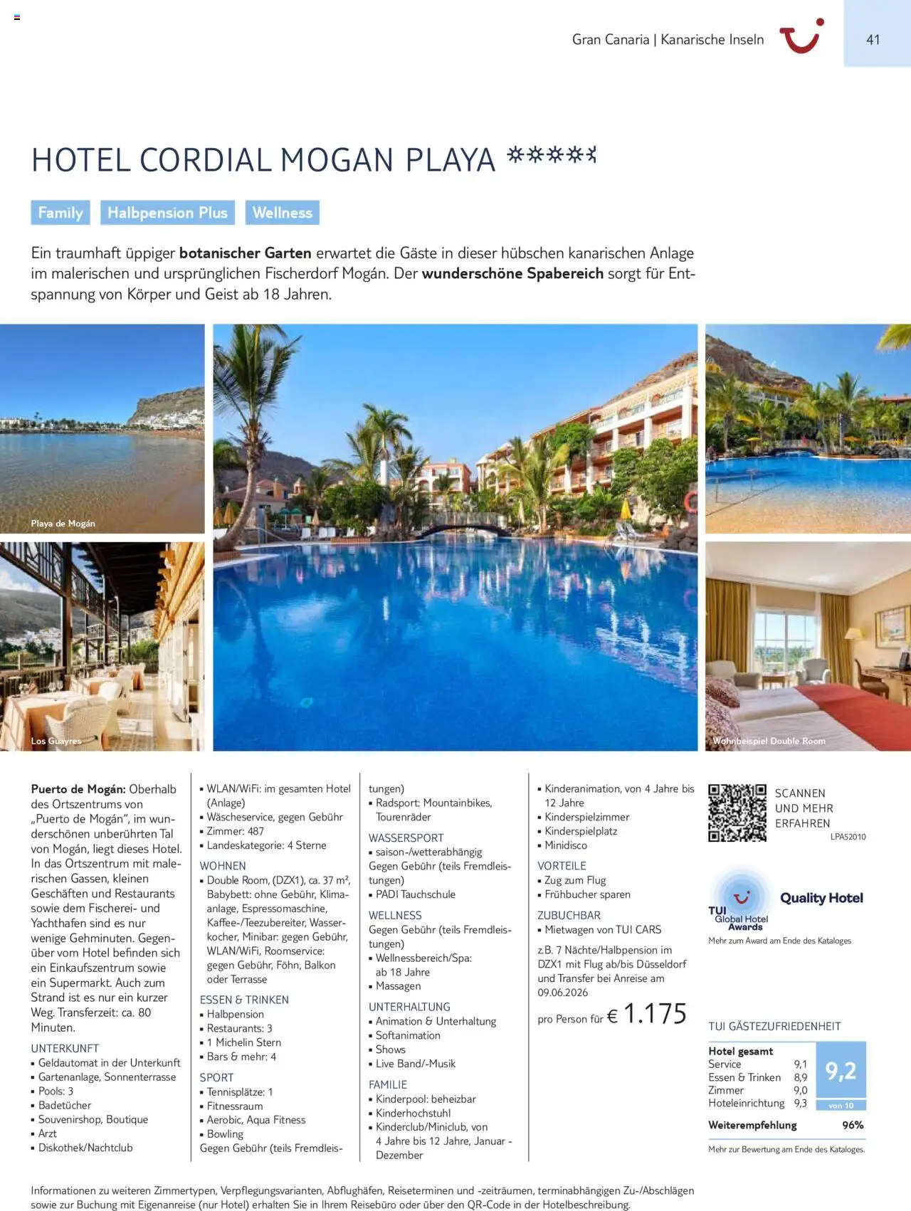TUI Prospekt Kanaren, Kapverden & Senegal 2025/26	  – gültig ab 01.11.2025 | Seite: 41 | Produkte: Babybett, Wasser