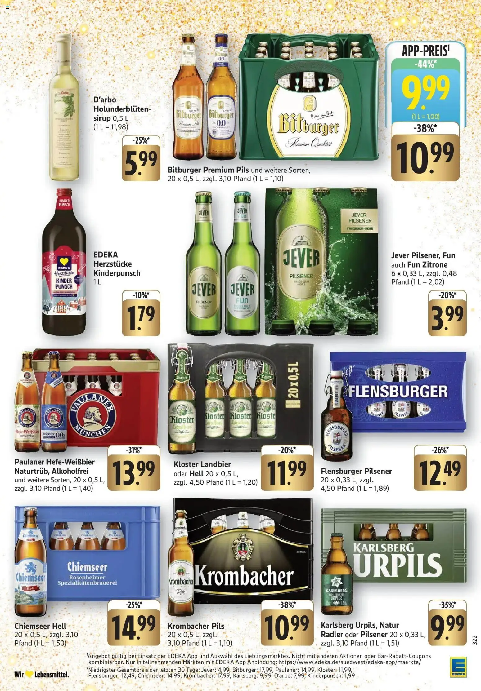 Edeka prospekt Friedrichsthal	 – gültig ab 14.12.2025 | Seite: 25 | Produkte: Bitburger, Pils, Krombacher, Paulaner