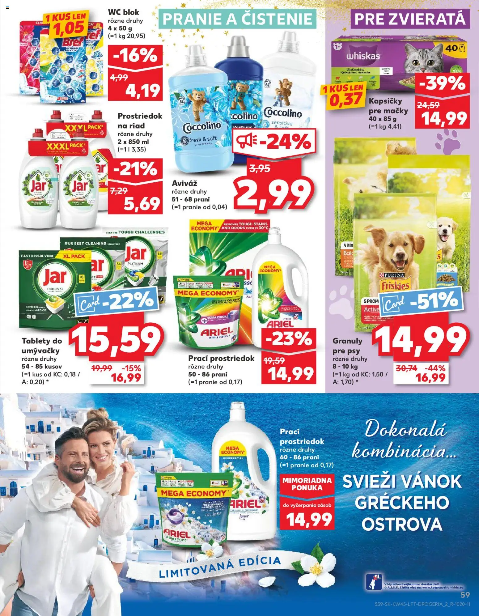 Nové Kaufland akcie – leták je platný od 06.11.2025 | Strana: 59 | Produkty: Wc, Wc blok, Ariel, Coccolino
