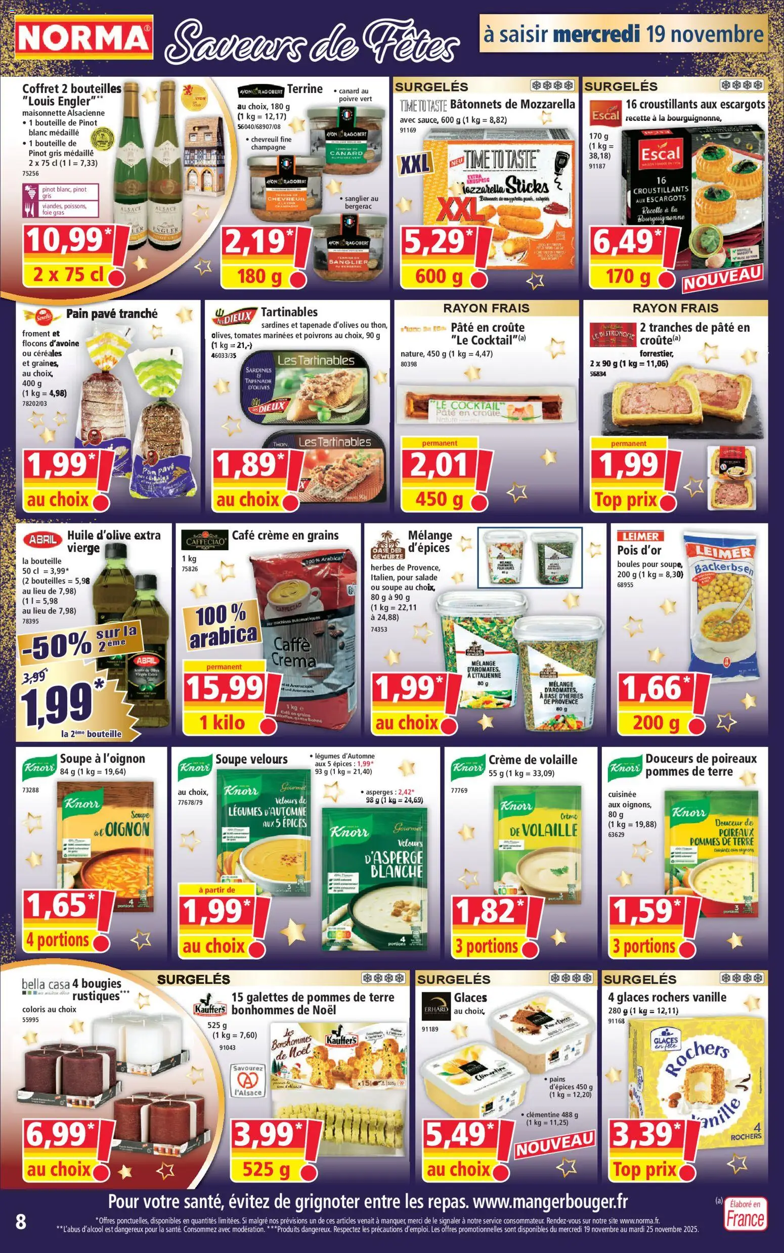 {H1} | Page: 8 | Produits: Salade, Huile D'olive, Base, Escargots