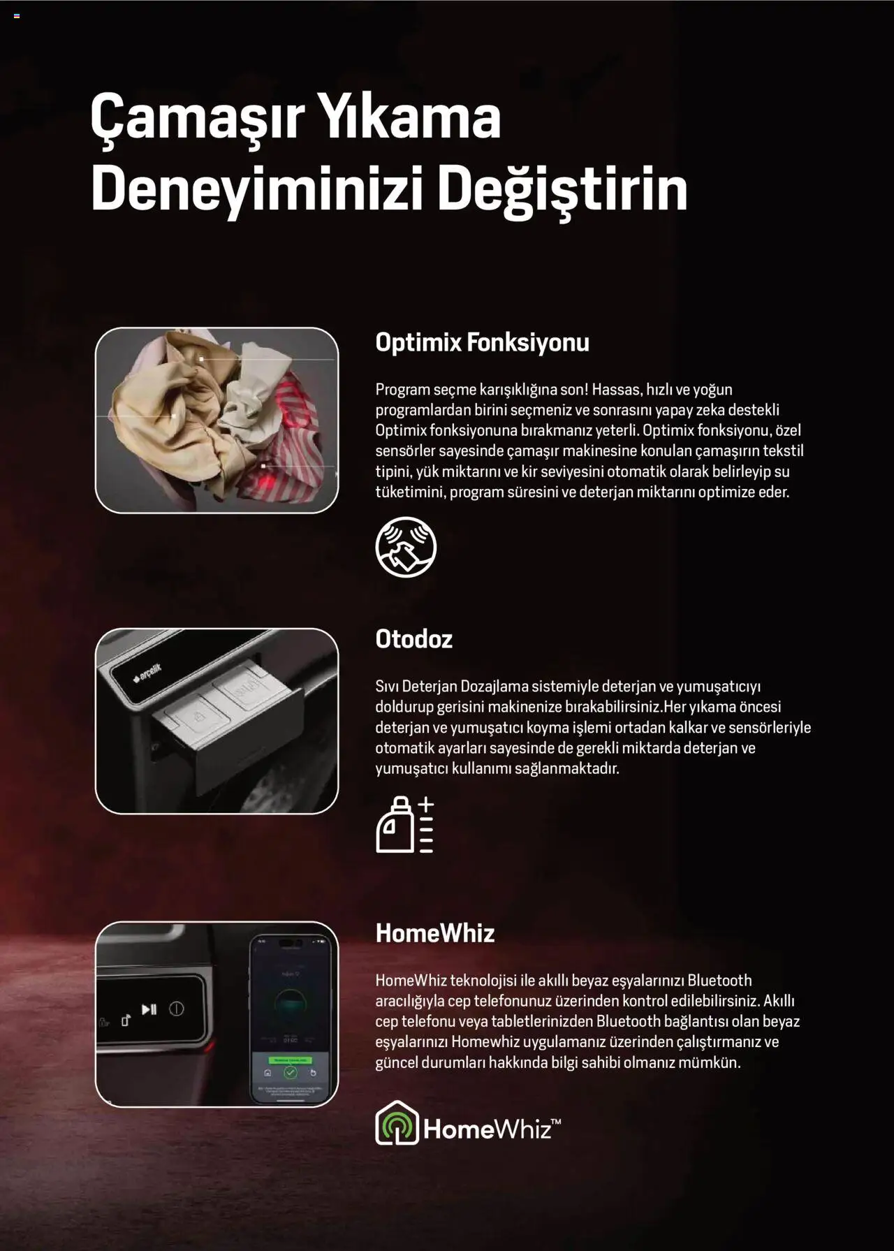 Arçelik Katalog - 16.09.2025 tarihinden itibaren geçerlidir | Sayfa: 16 | Ürünler: Yumuşatıcı, Deterjan, Su