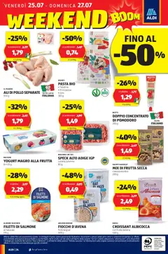 Volantino Aldi del 21.07.2025 | Pagina: 24 | Prodotti: Speck, Yogurt, Frutta, Croissant