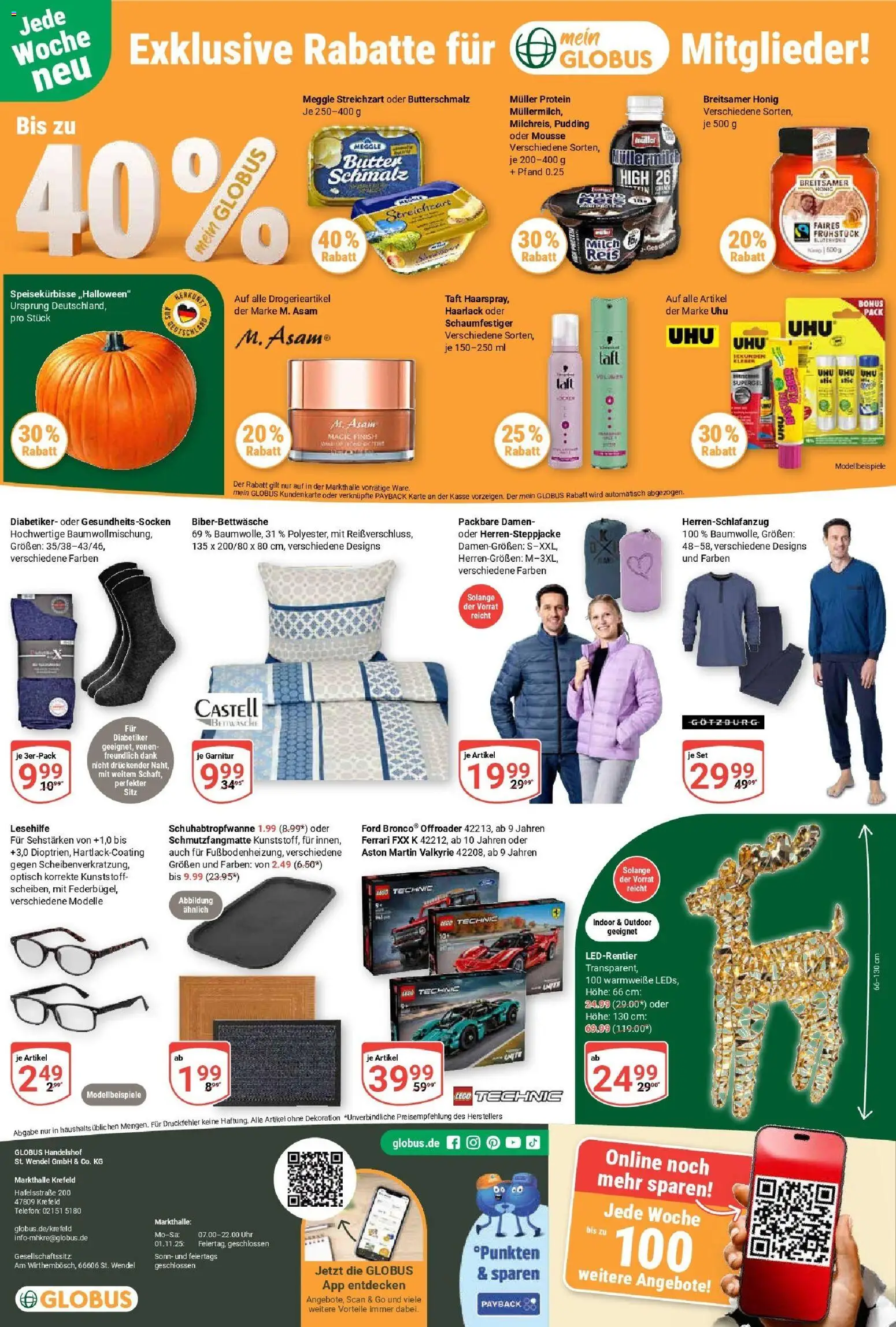 Globus prospekt Krefeld	 – gültig ab 26.10.2025 | Seite: 34 | Produkte: Butterschmalz, Milch, Butter, Schmutzfangmatte