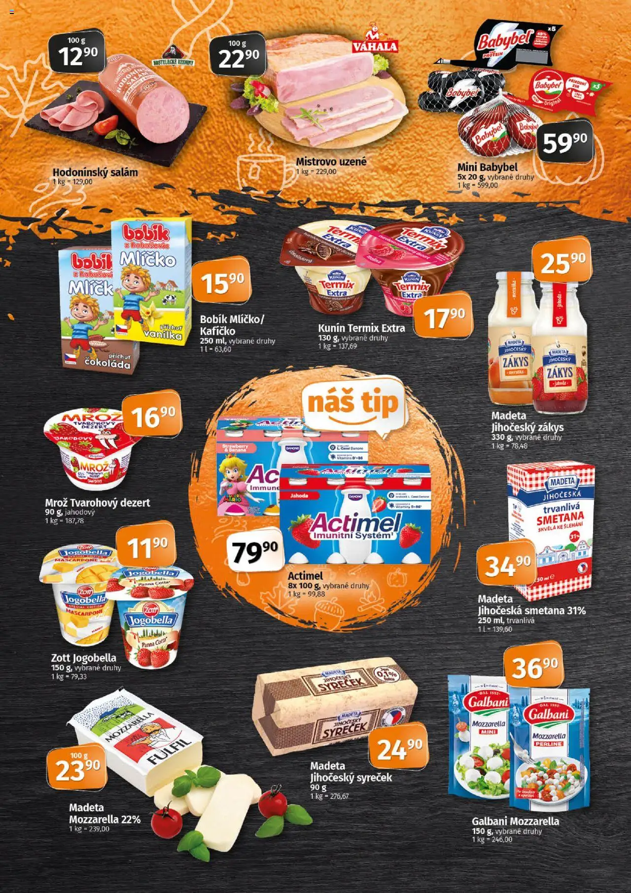 Coop leták - Tip Extra od 15.10.2025 | Strana: 2 | Produkty: Salám, Smetana, Babybel, Panna cotta