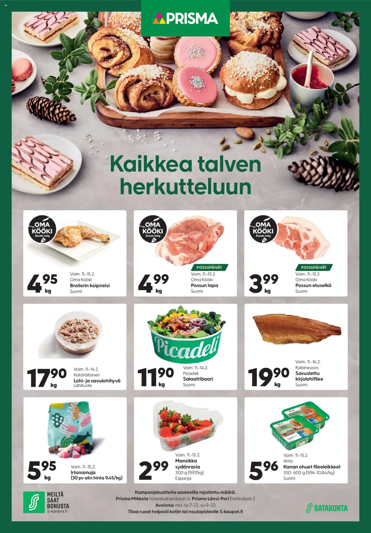 Prisma - Kaikkea talven herkutteluun – voimassa 11.02.2026 alkaen | Sivu: 1 | Tuotteet: Lohi