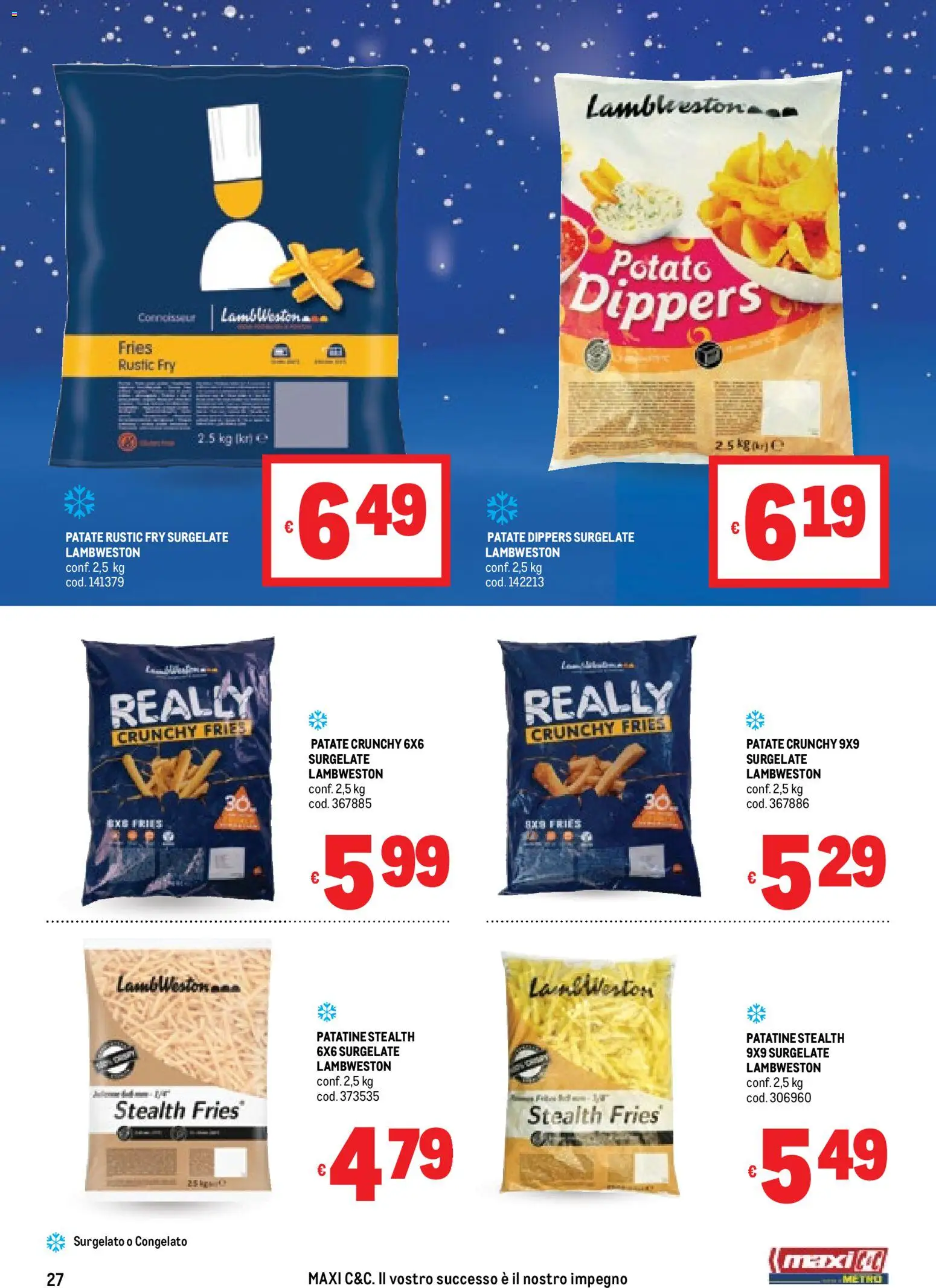 Volantino Metro del 20.11.2025 | Pagina: 27 | Prodotti: Patatine, Patate