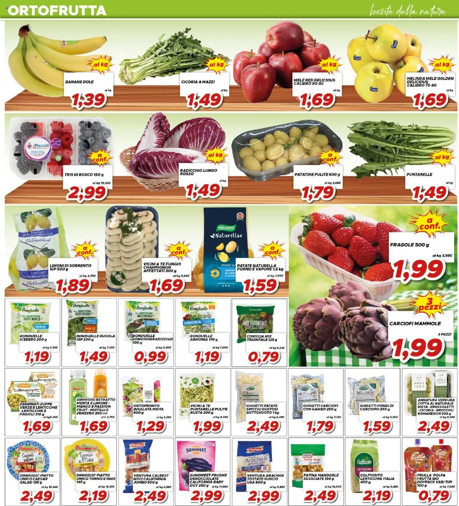 Volantino Ma Supermercati del 27.03.2026 | Pagina: 5 | Prodotti: Minestrone, Rucola, Fragole, Mais