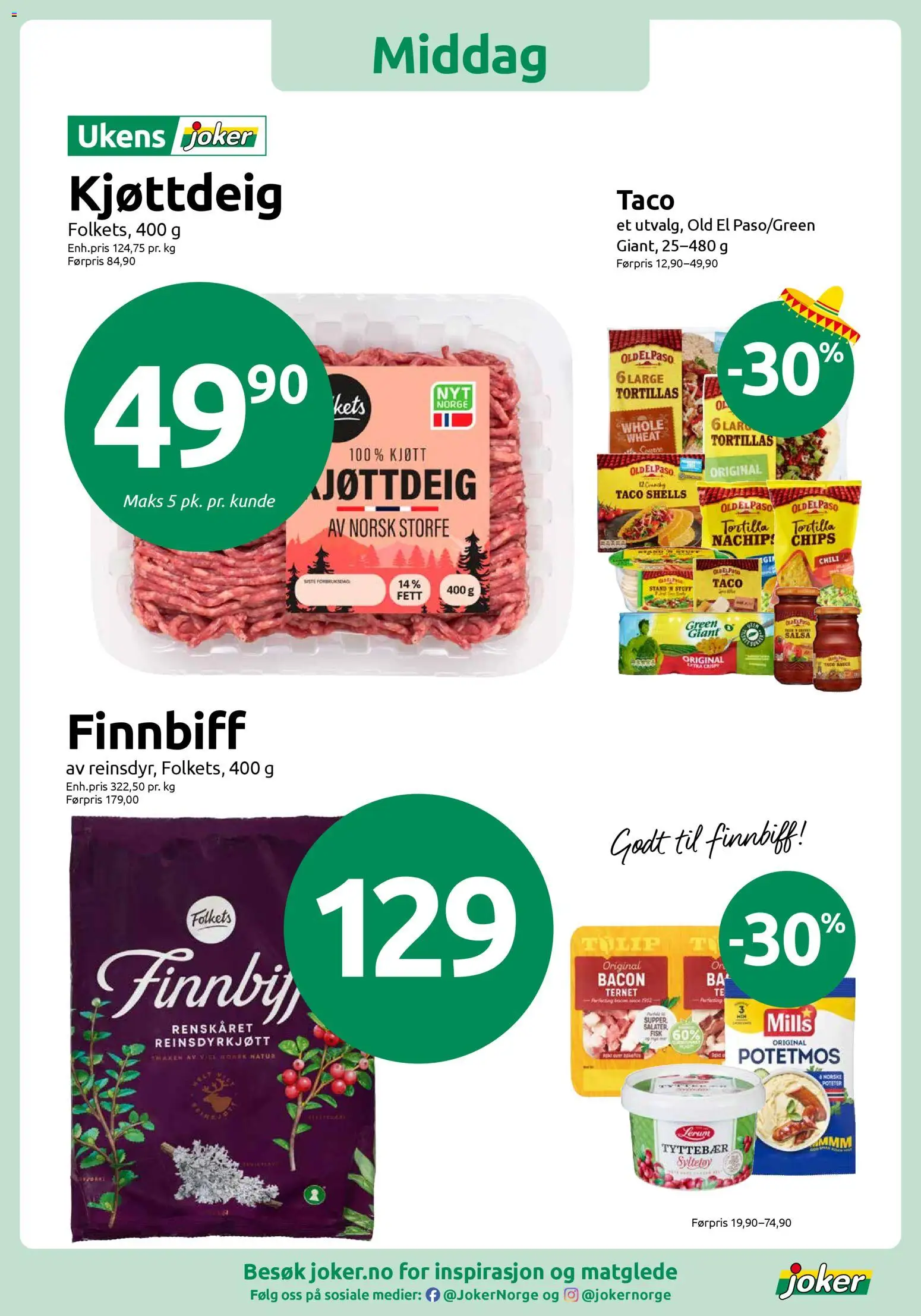 {H1} | Side: 12 | Produkter: Болеро, Fisk, Tyttebær, Taco