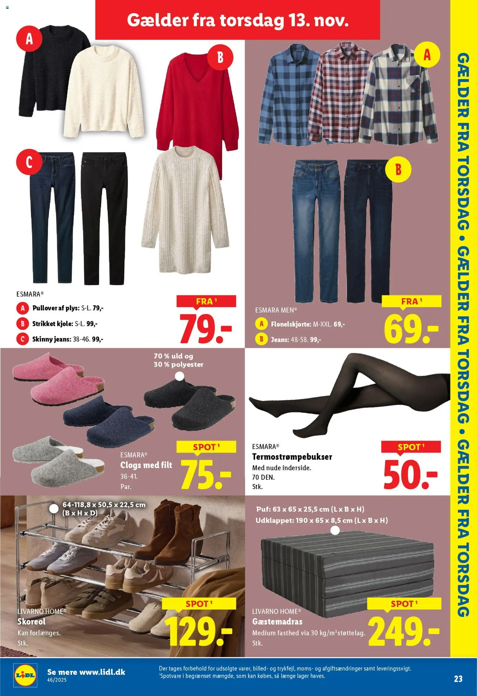 Lidl tilbudsavis – gyldig fra 09.11.2025 | Side: 9 | Produkter: Kjole, Jeans, Søm, Puf