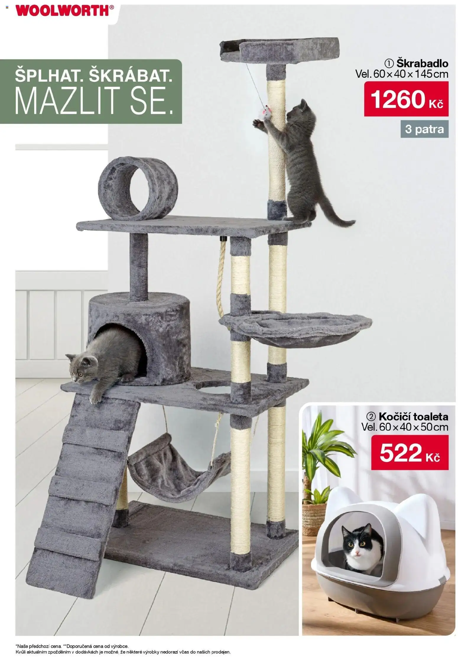 Woolworth leták - Jihlava, Znojmo, Příbram od 12.12.2025 | Strana: 9 | Produkty: Kočičí toaleta, Škrabadlo