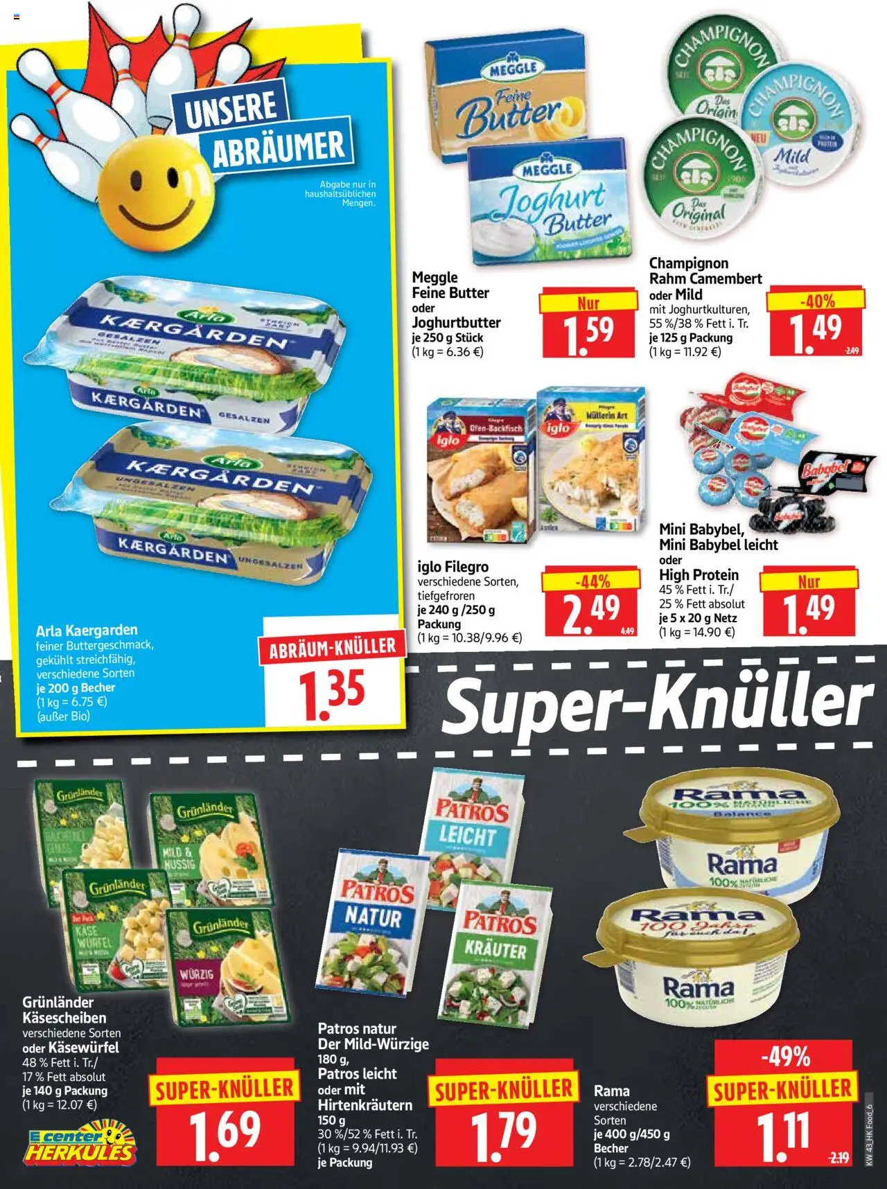 HERKULES Prospekt 	 – gültig ab 20.10.2025 | Seite: 6 | Produkte: Rama, Butter, Joghurt, Patros