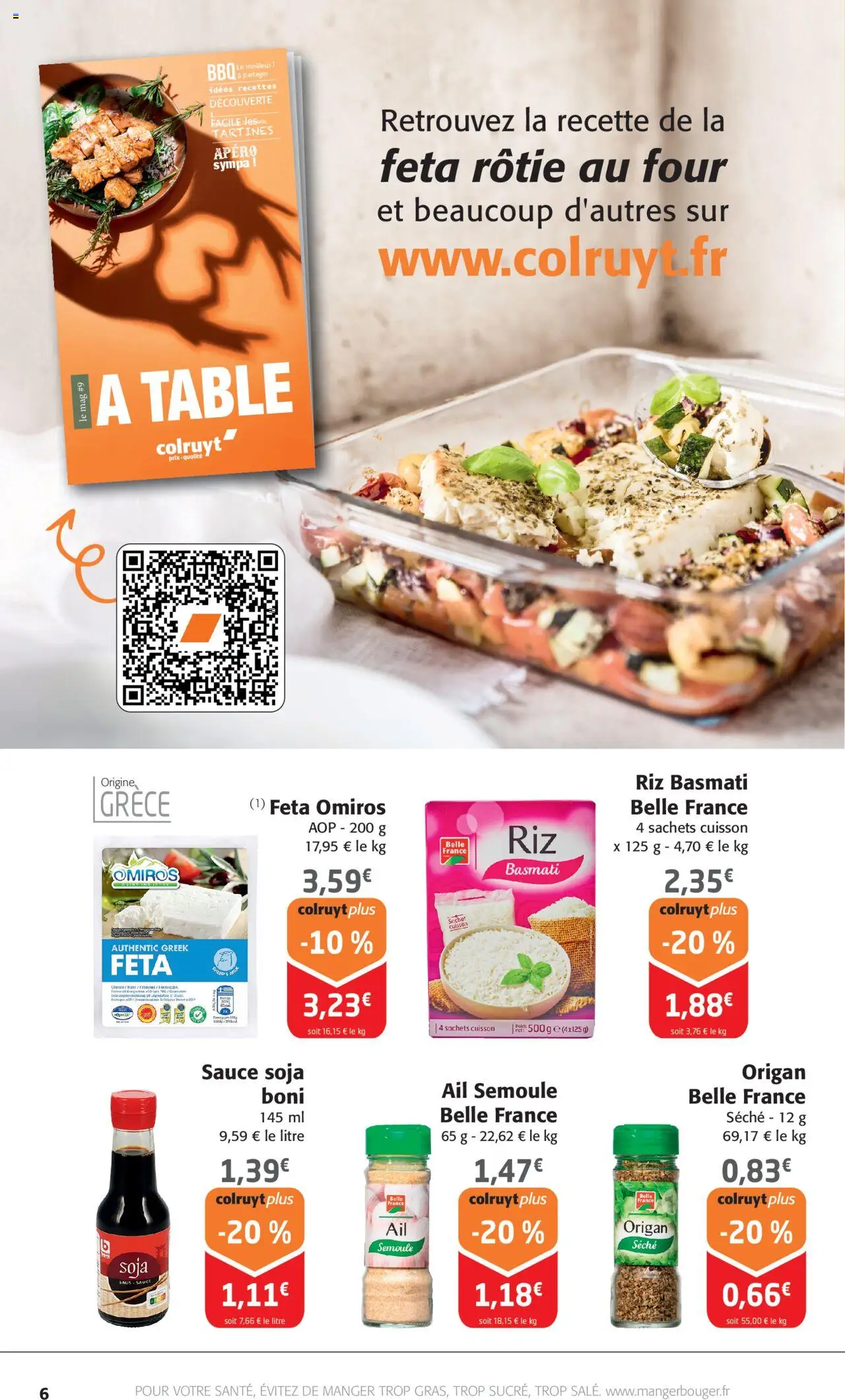  | Page: 6 | Produits: Feta, Ail, Table, Semoule