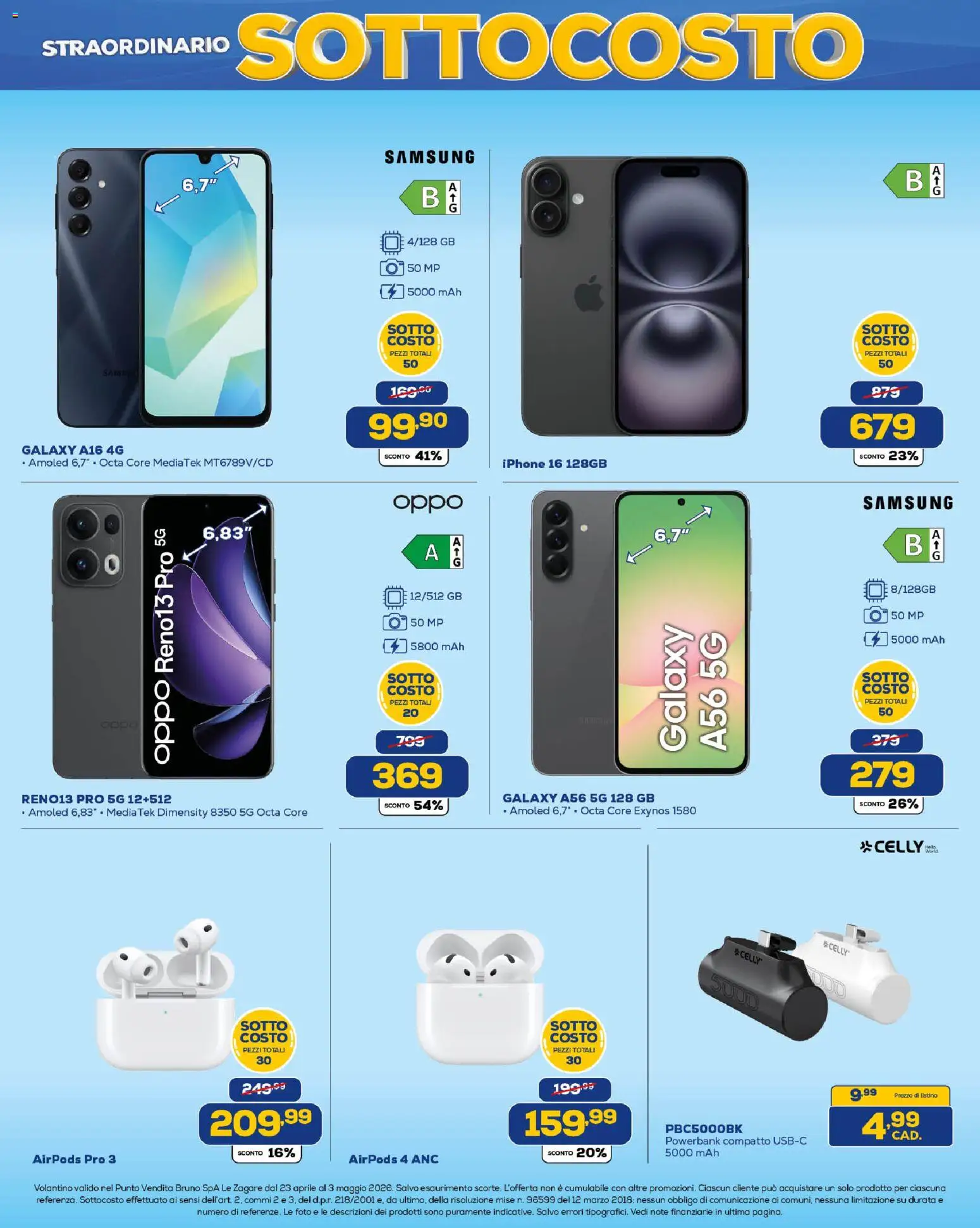 Volantino Euronics del 23.04.2026 | Pagina: 2 | Prodotti: Iphone, Airpods, Samsung