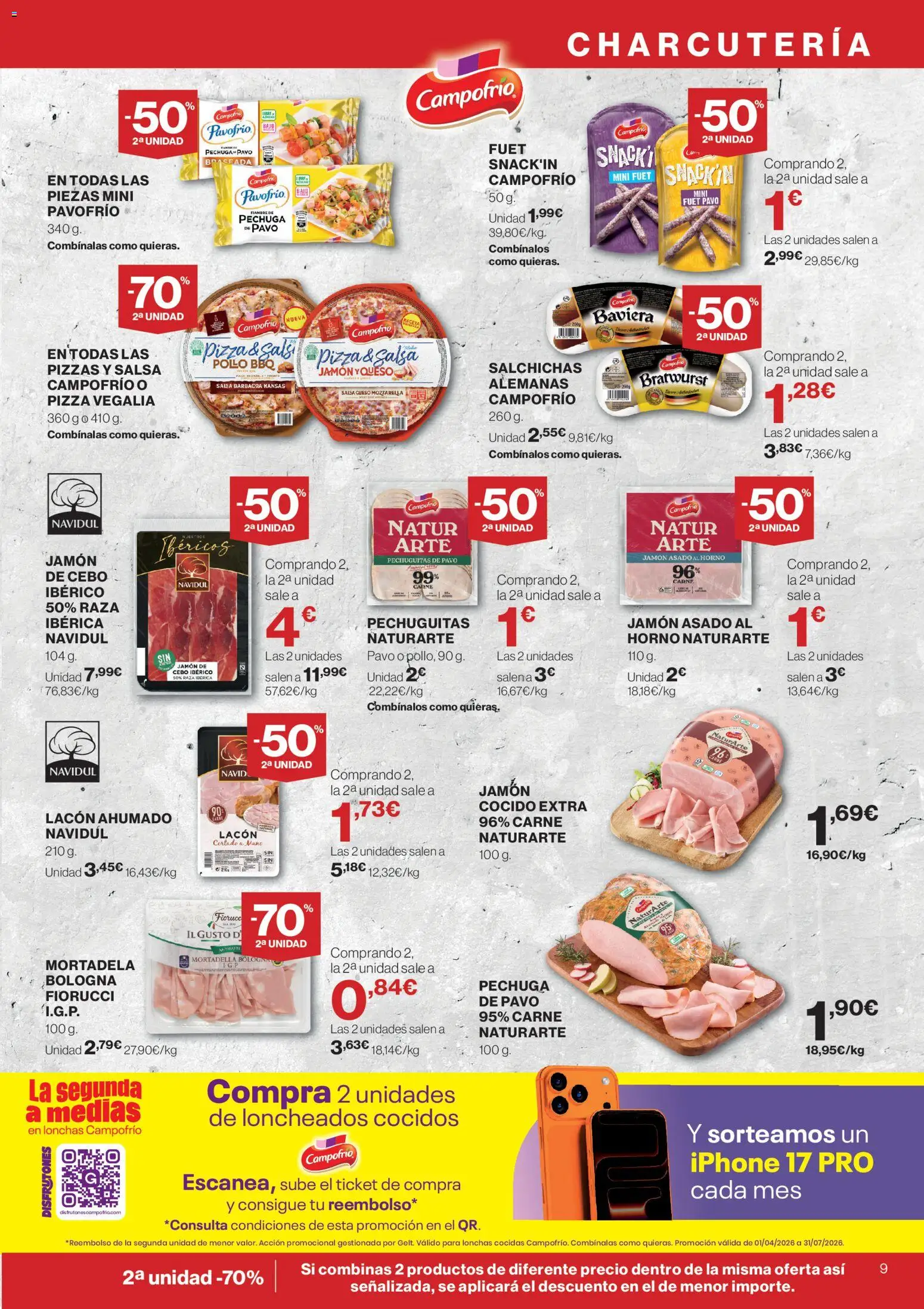 El Corte Inglés ofertas │ válido desde el 23.04.2026 | Página: 9 | Productos: Queso, Iphone, Barbacoa, Horno