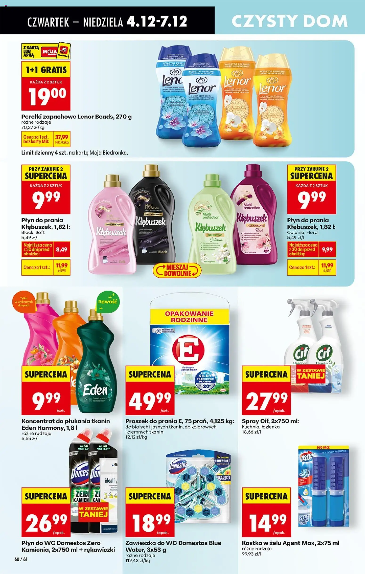 Biedronka gazetka - Oferta w tym tygodniu od 04.12.2025 | Strona: 78 | Produkty: Płyn do prania Kłębuszek, Cleaner, Domestos, Proszek do prania