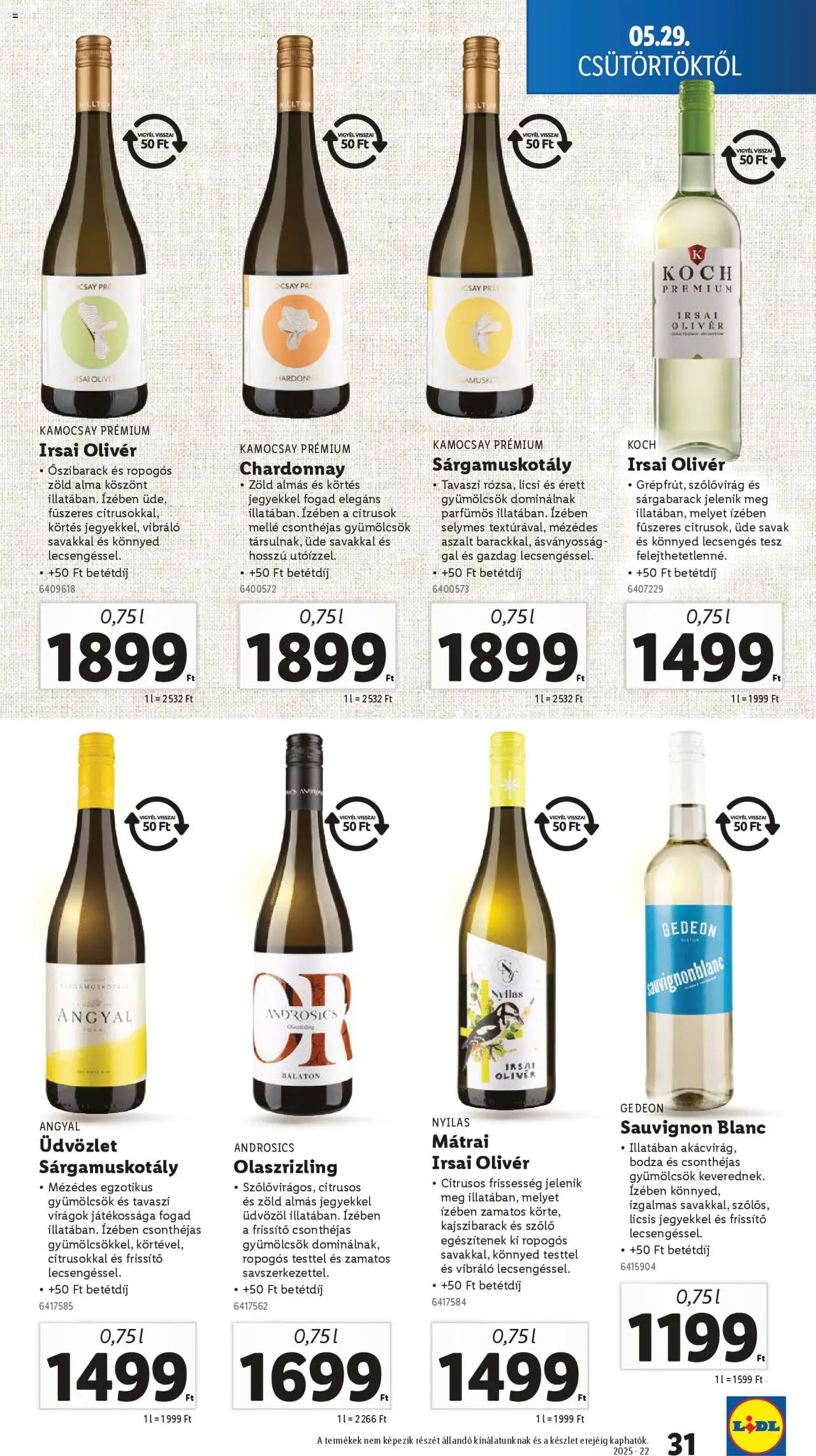 Lidl akciós ujság - amely érvényes a következő dátumtól: 29.05.2025 | Oldal: 31 | Termékek: Őszibarack, Virágok, Szőlő, Sárgabarack