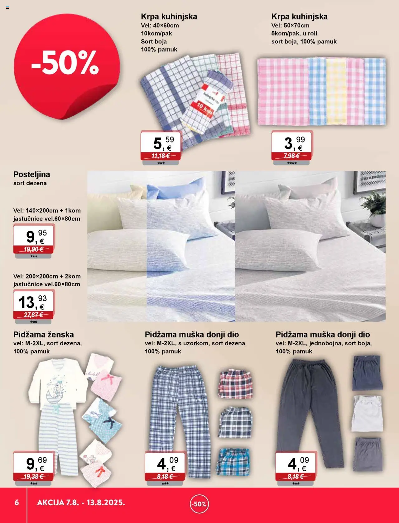 KTC katalog | vrijedi od 07.08.2025 | Stranica: 6 | Proizvodi: Krpa, Posteljina, Pidžama