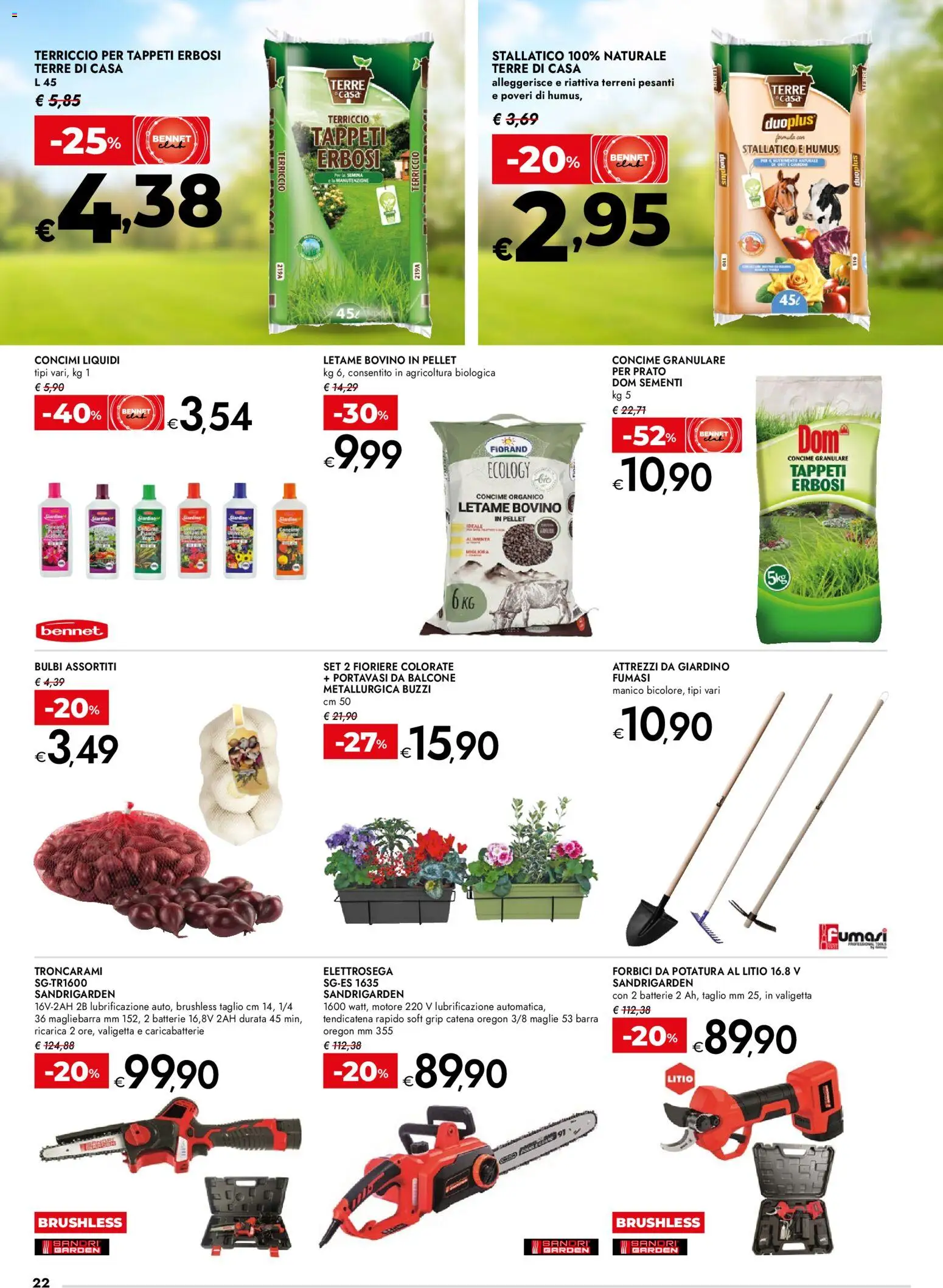 Volantino bennet del 05.03.2026 | Pagina: 22 | Prodotti: Bovino, Portavasi, Batterie, Caricabatterie