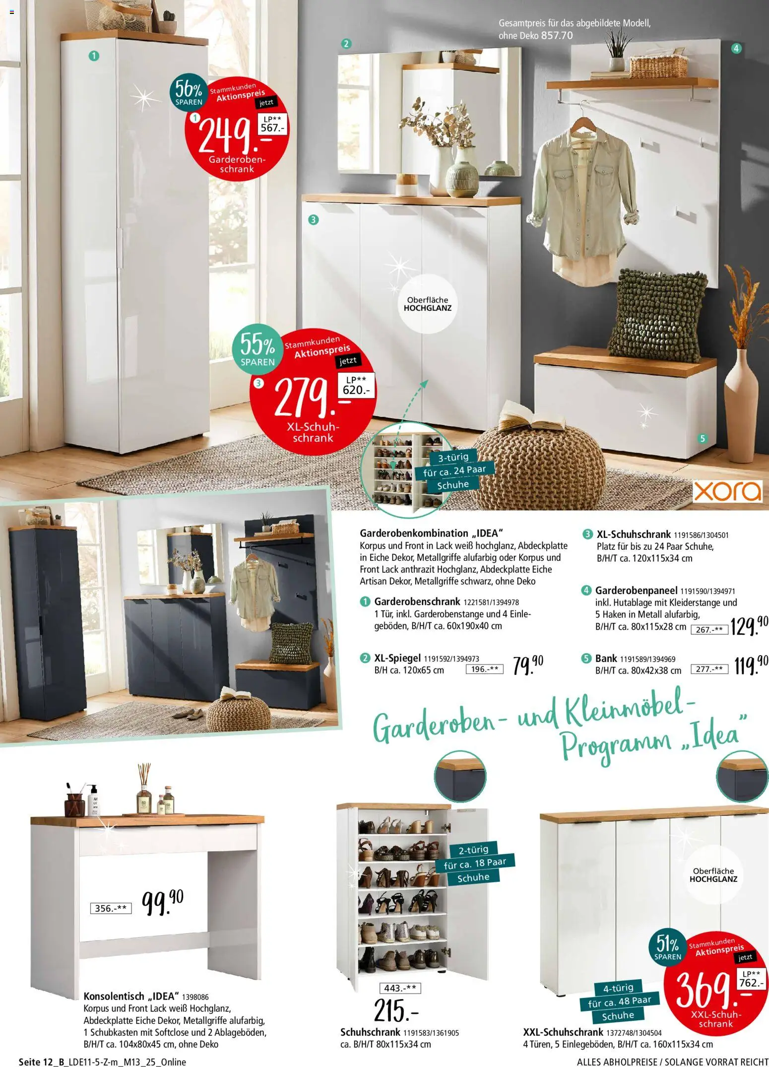 Zurbrüggen Z2-Junges Wohnen – gültig ab 08.11.2025 | Seite: 28 | Produkte: Schrank, Garderobenschrank, Konsolentisch