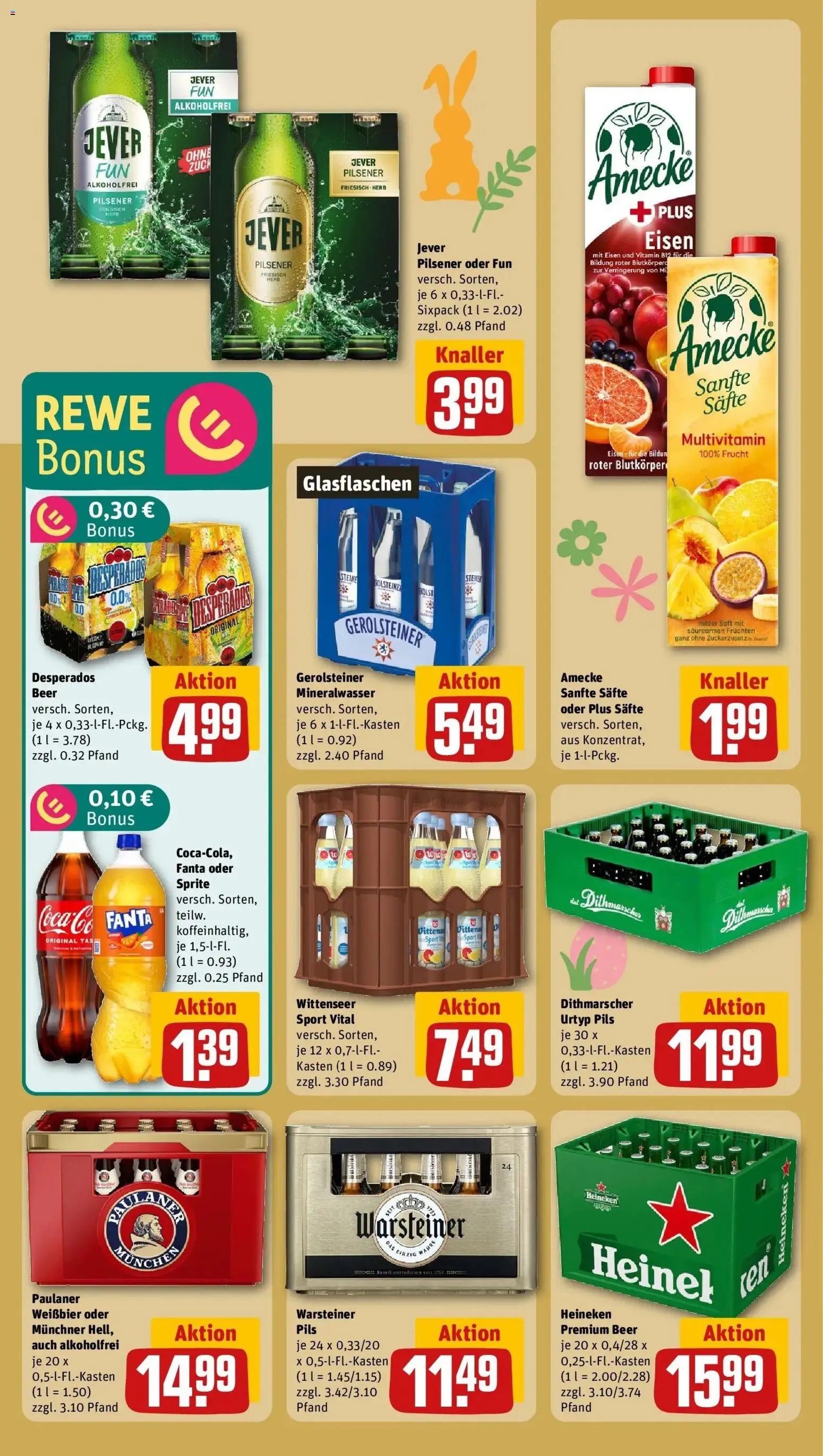 Rewe Prospekt Hamburg	 – gültig ab 15.03.2026 | Seite: 20 | Produkte: Weißbier, Jever, Desperados, Gerolsteiner