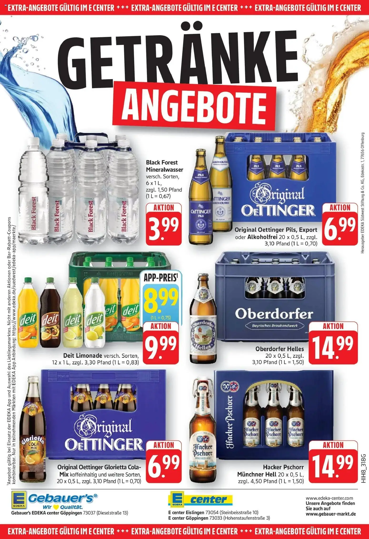 Angebote – gültig ab 16.03.2026 | Seite: 32 | Produkte: Pils, Limonade, Oettinger, Mineralwasser