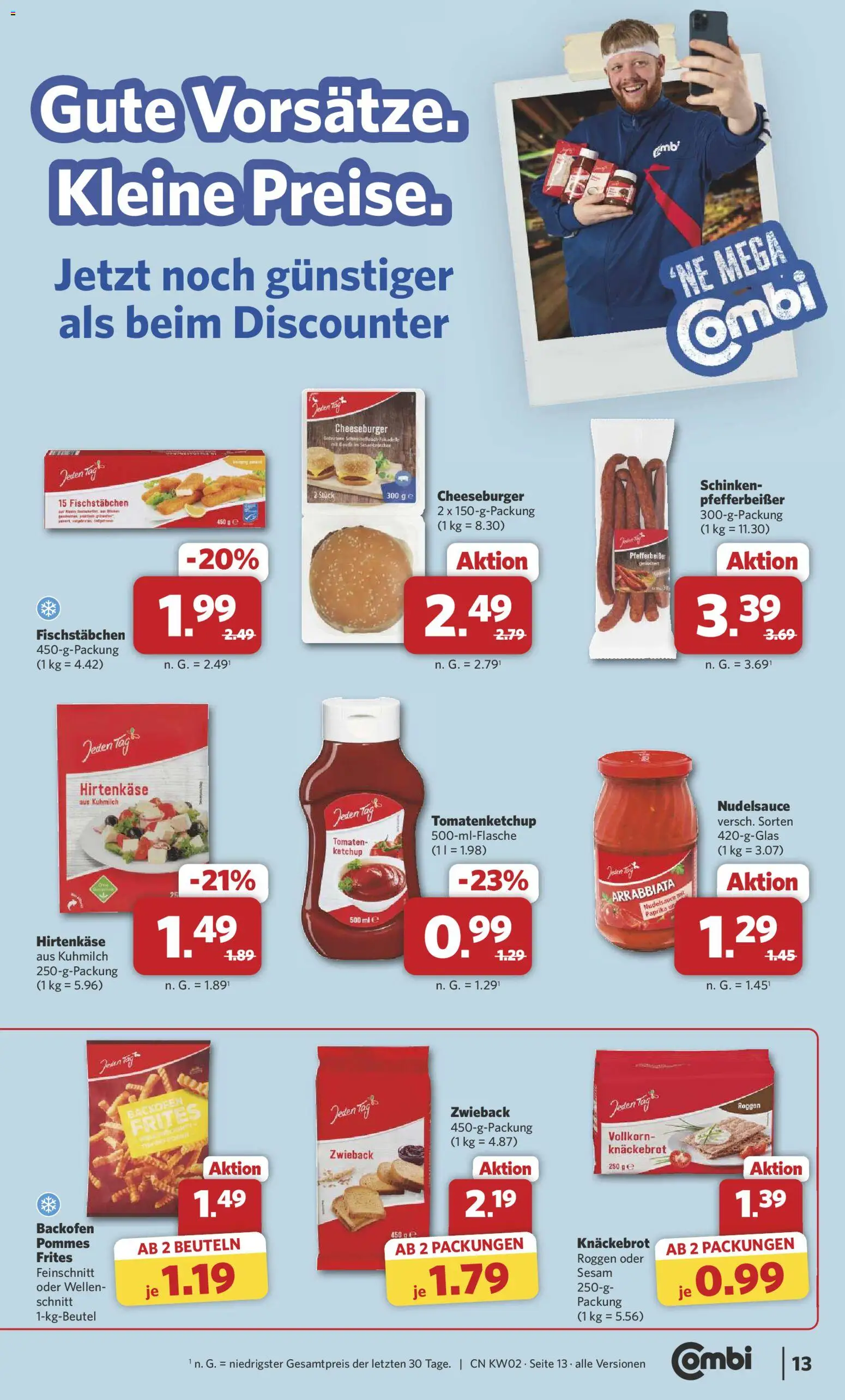 Combi Prospekt 	 – gültig ab 05.01.2026 | Seite: 13 | Produkte: Pommes, Fischstabchen, Paprika, Ketchup