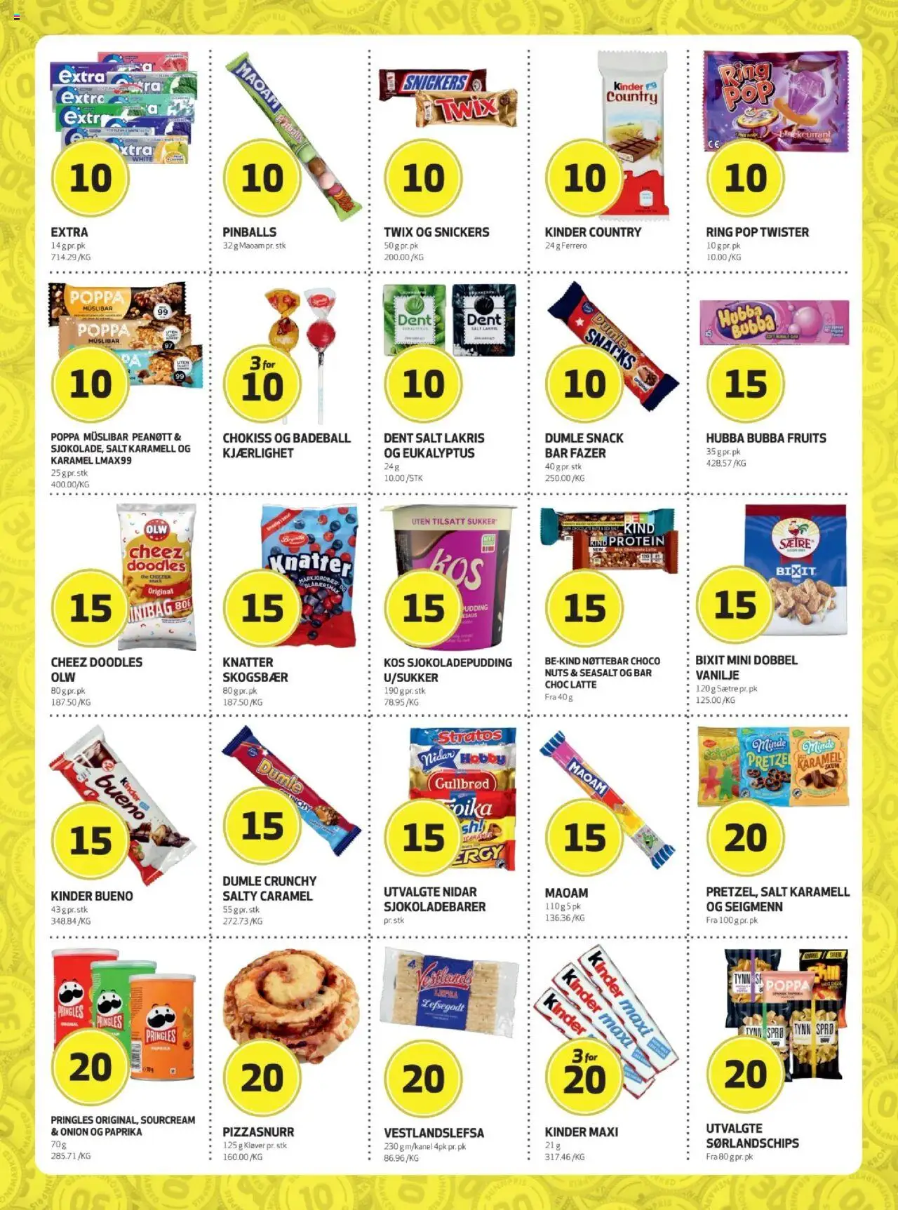  | Side: 18 | Produkter: Jordbær, Snacks, Lakris, Necessär