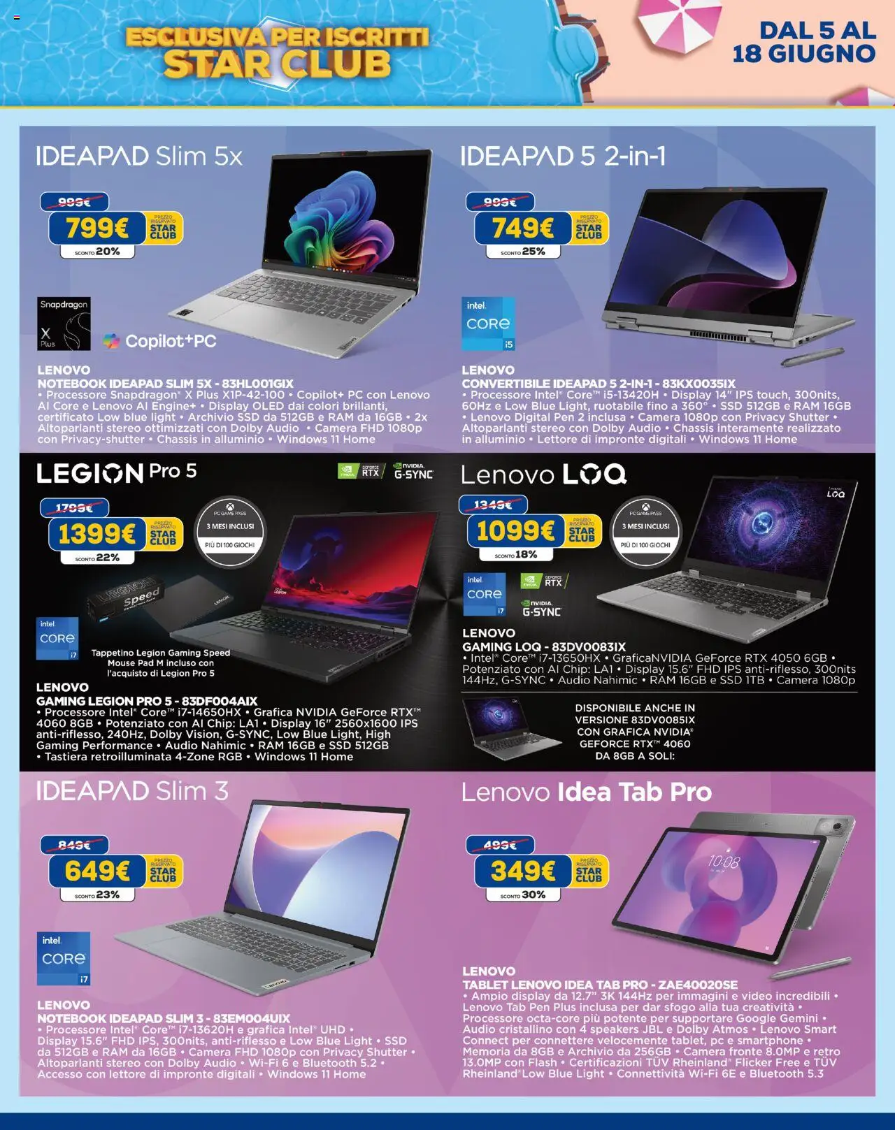 Volantino Euronics del 05.06.2025 | Pagina: 7 | Prodotti: Smartphone, Tastiera, Video, Audio