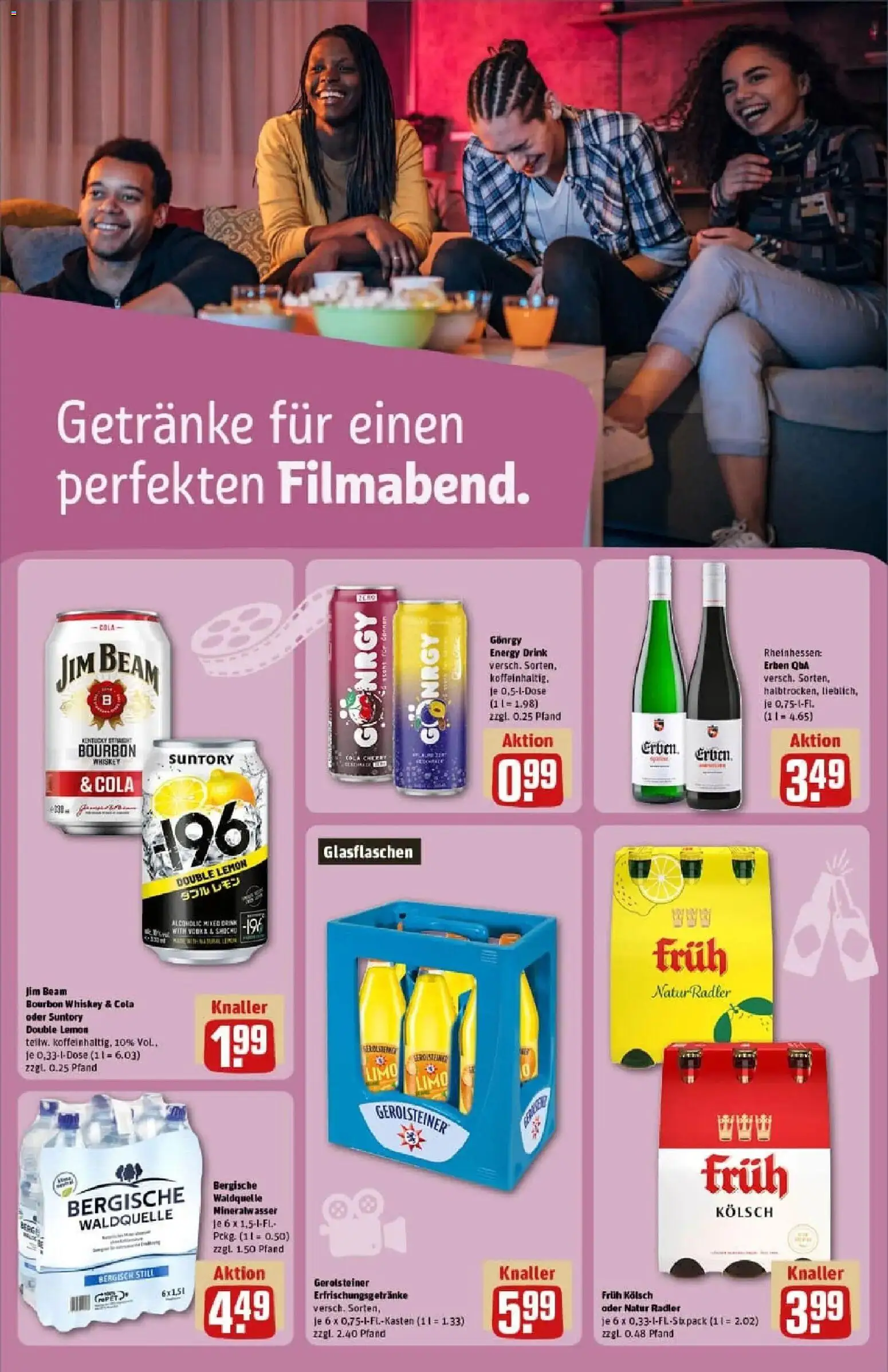 Rewe prospekt Köln	 – gültig ab 24.11.2025 | Seite: 17 | Produkte: Jim beam, Mineralwasser, Vodka, Bourbon