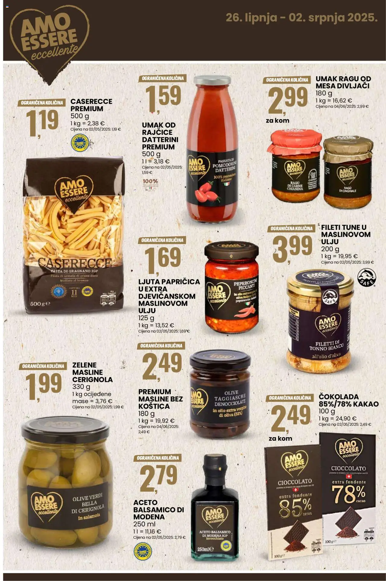 Eurospin katalog | vrijedi od 26.06.2025 | Stranica: 12 | Proizvodi: Čokolada, Rajčice, Kakao, Balsamico