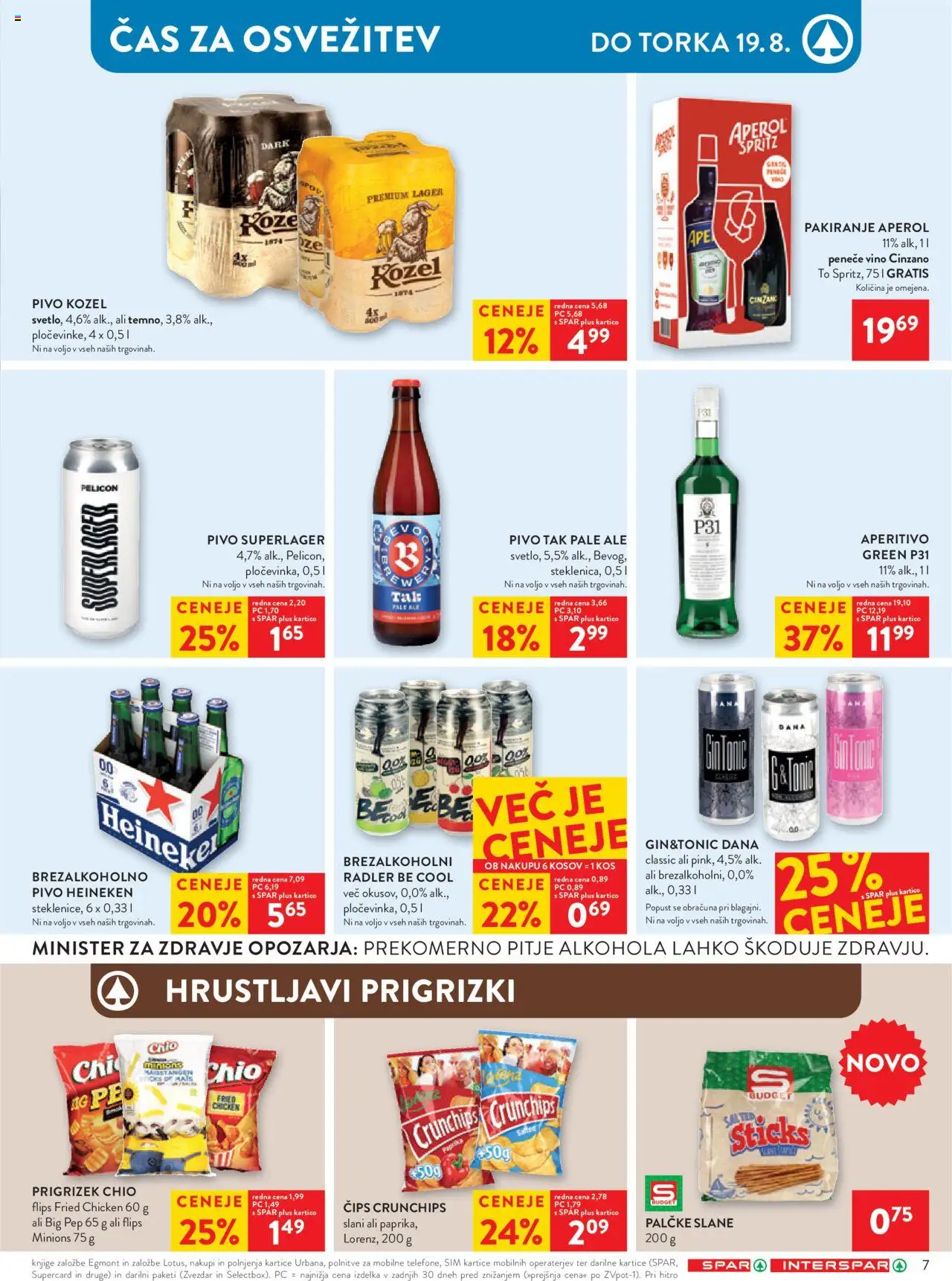 Spar katalog 33/25 │ velja od 13.08.2025 | Stran: 8 | Izdelki: Kos, Vino, Prigrizki, Cips