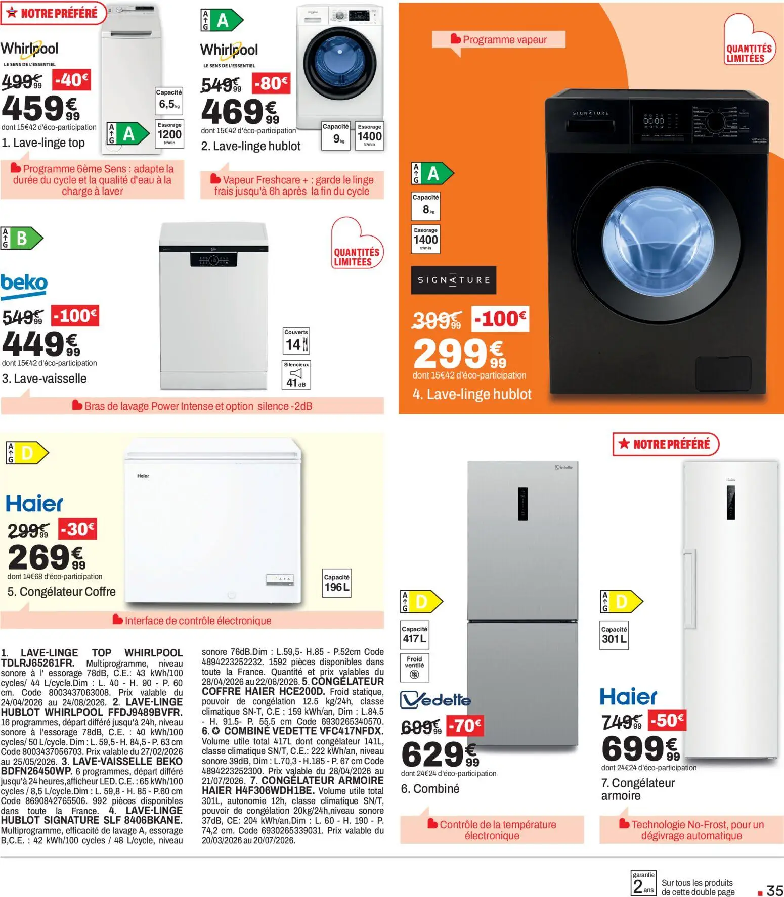 {H1} | Page: 35 | Produits: Congélateur armoire, Congélateur, Armoire